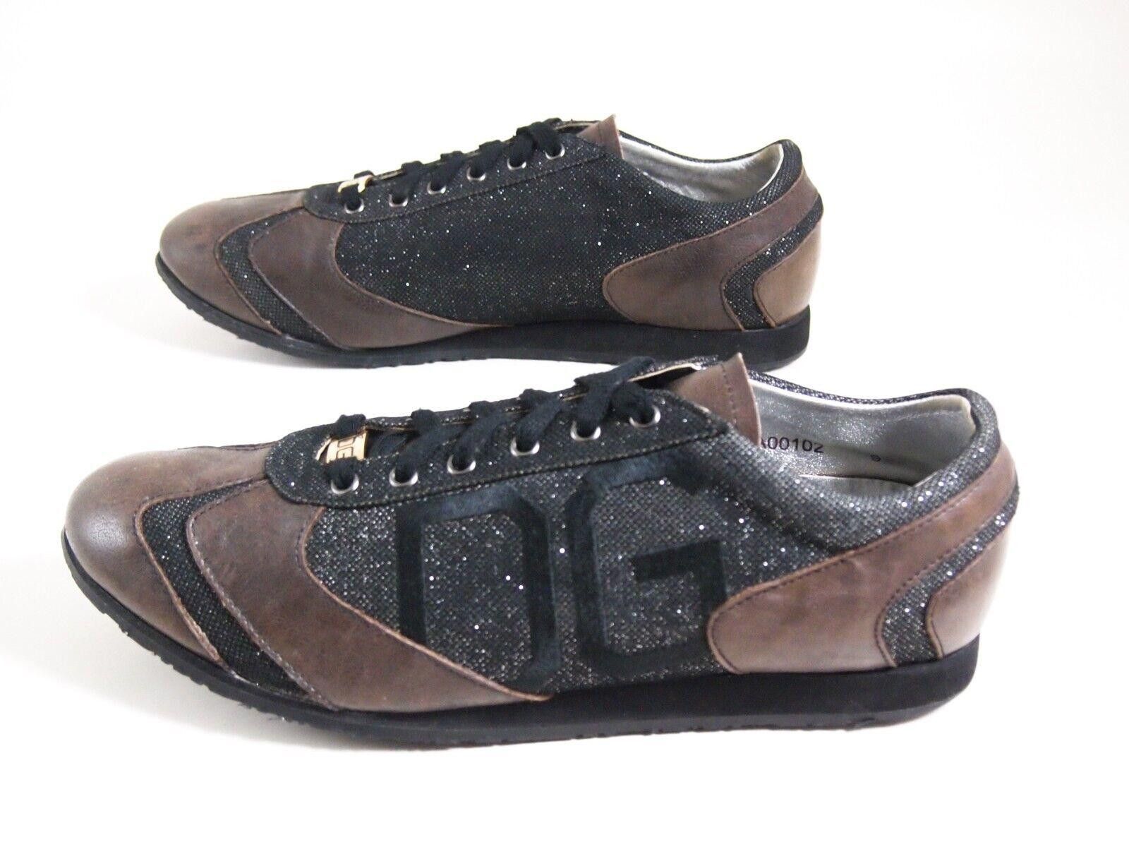 Dolce & Gabbana Dolce Gabbana Sneakers Brown Suede Black Canvas US 10 EU 43 Size US 10 / EU 43 - 2 Thumbnail