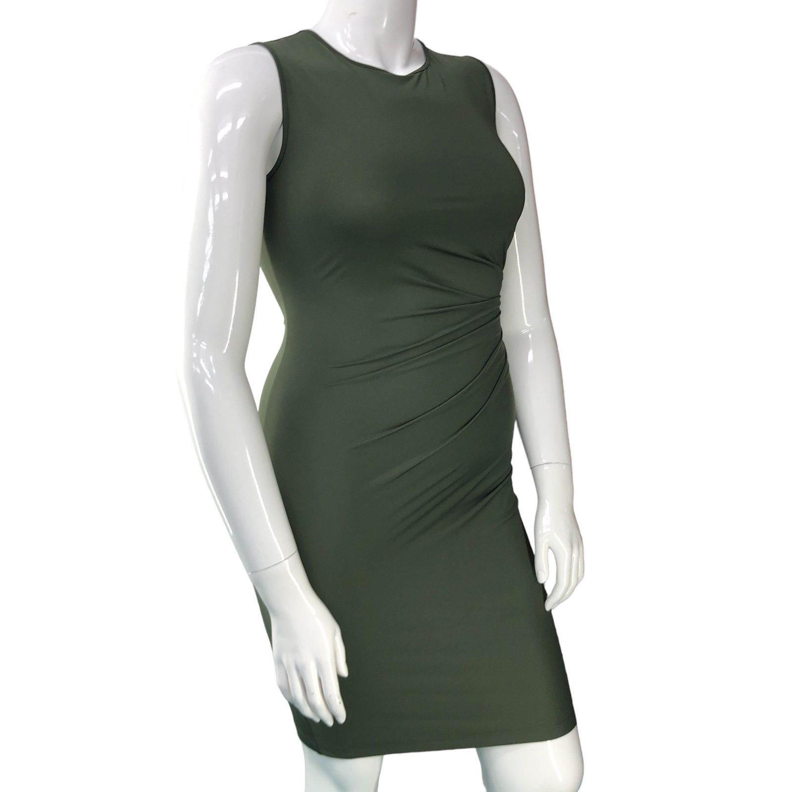 Theory Theory Sz M Dress Sheath Travel Jersey Gathered Waist Green Size M / US 6-8 / IT 42-44 - 10 Thumbnail