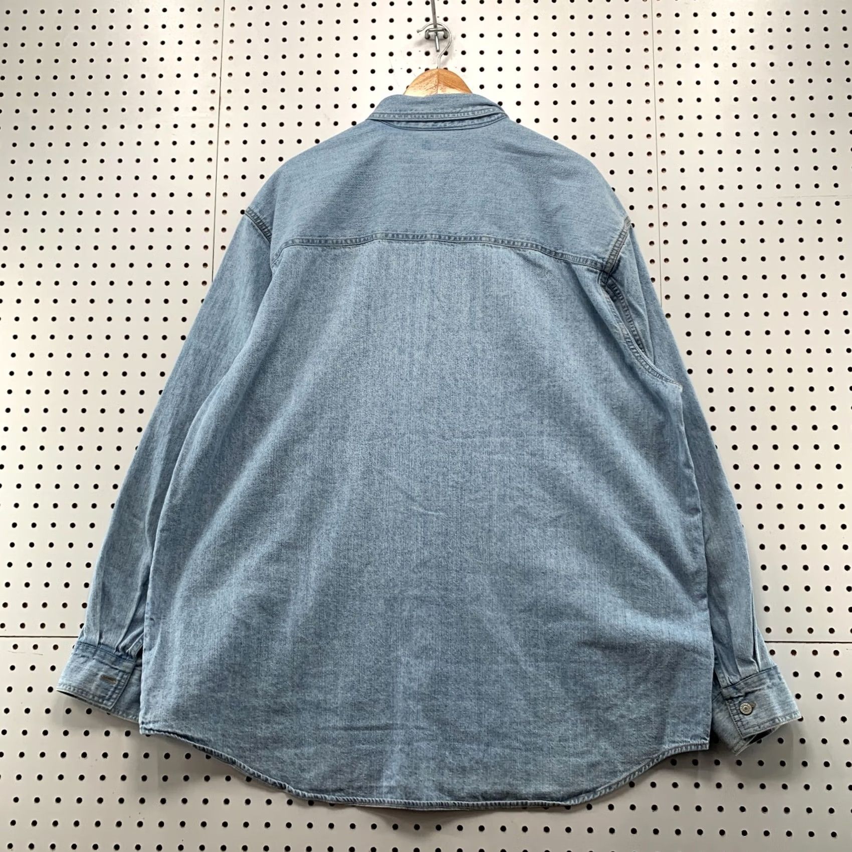 Levi's Levi's Red Tab Denim Button Shirt Men XL Blue Light Wash Western Cowboy 28x34 Size US XL / EU 56 / 4 - 2 Thumbnail