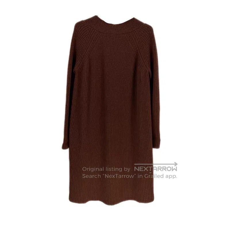 Hermes Hermes Brown Vertical Stripe Wool Dress Size XS / US 0-2 / IT 36-38 - 2 Thumbnail