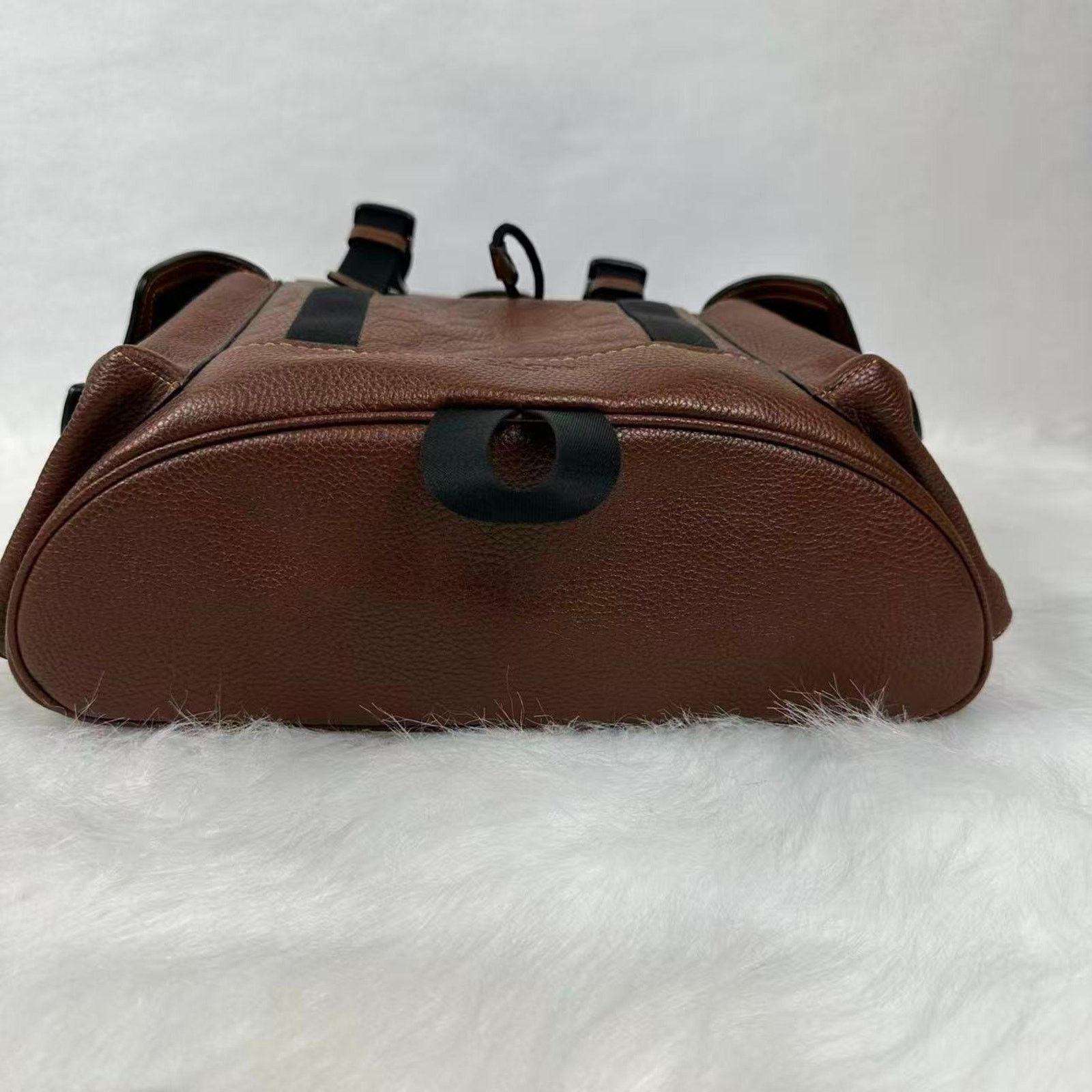 Coach COACH MEN'S Clark Backpack pebble leather Vintage Brown Size ONE SIZE - 4 Thumbnail