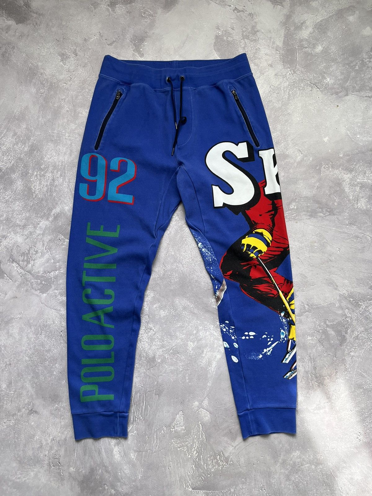 Polo Ralph Lauren Polo Active by Polo Ralph Lauren Ski 92 Sweatpants Blue Size US 30 / EU 46 - 1 Thumbnail