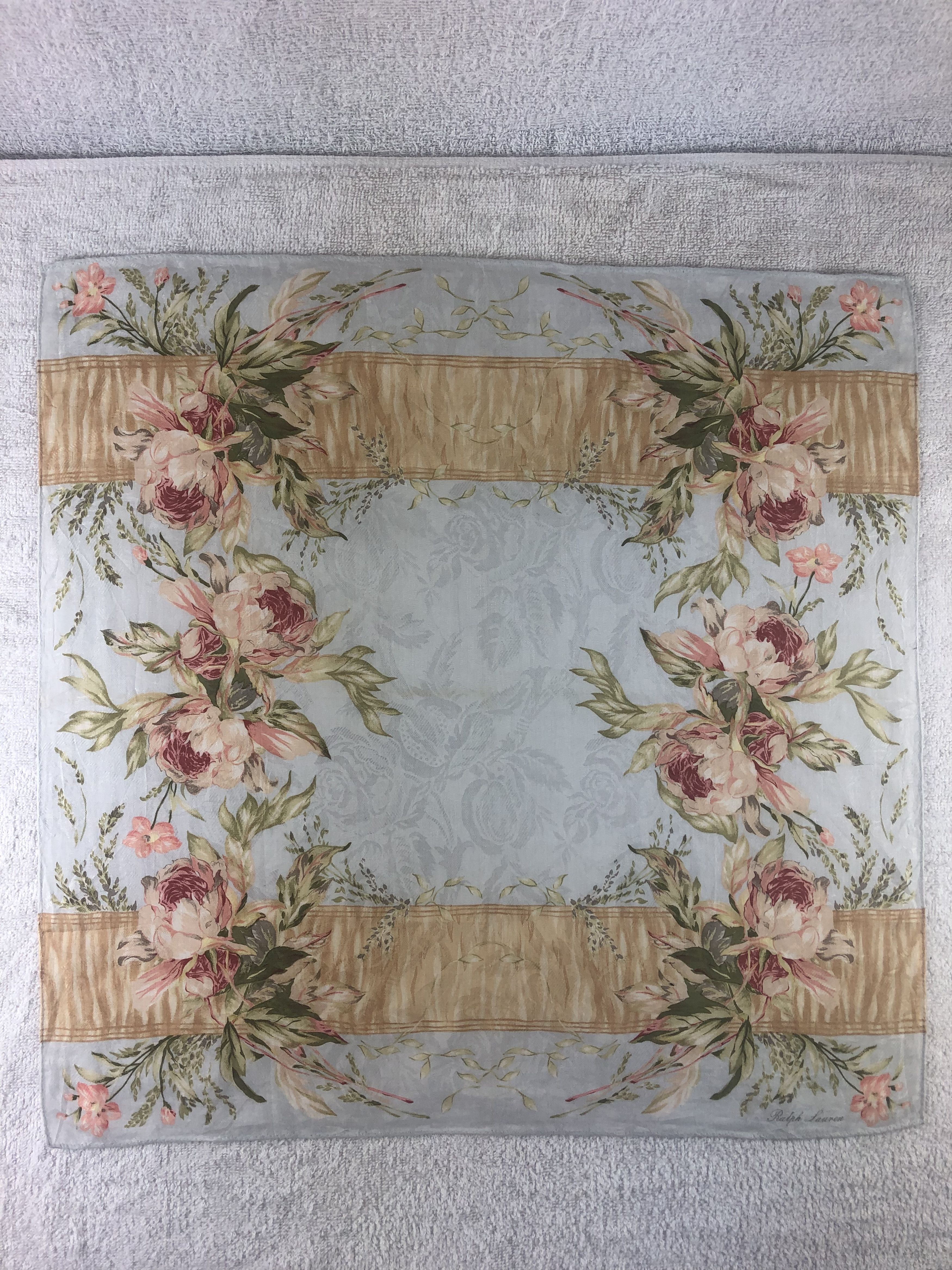 Polo Ralph Lauren × Ralph Lauren × Vintage Ralph Lauren Floral Handkerchief / Bandana / Neckerchief Size ONE SIZE - 3 Thumbnail
