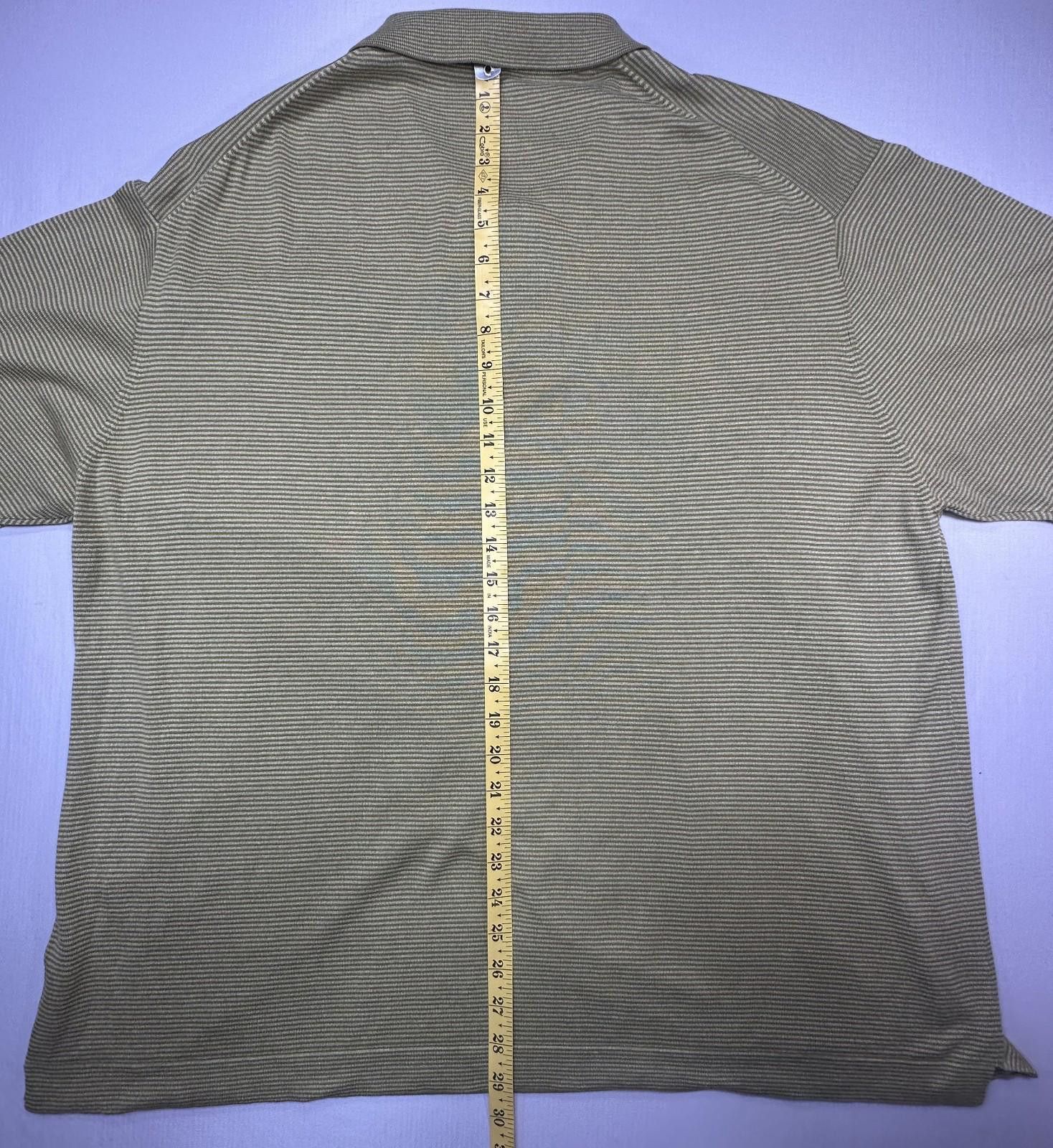 Adish Axis 1/4 Button Silk/Cotton Short Sleeve Polo Green Mens 2XL Size US XXL / EU 58 / 5 - 3 Thumbnail