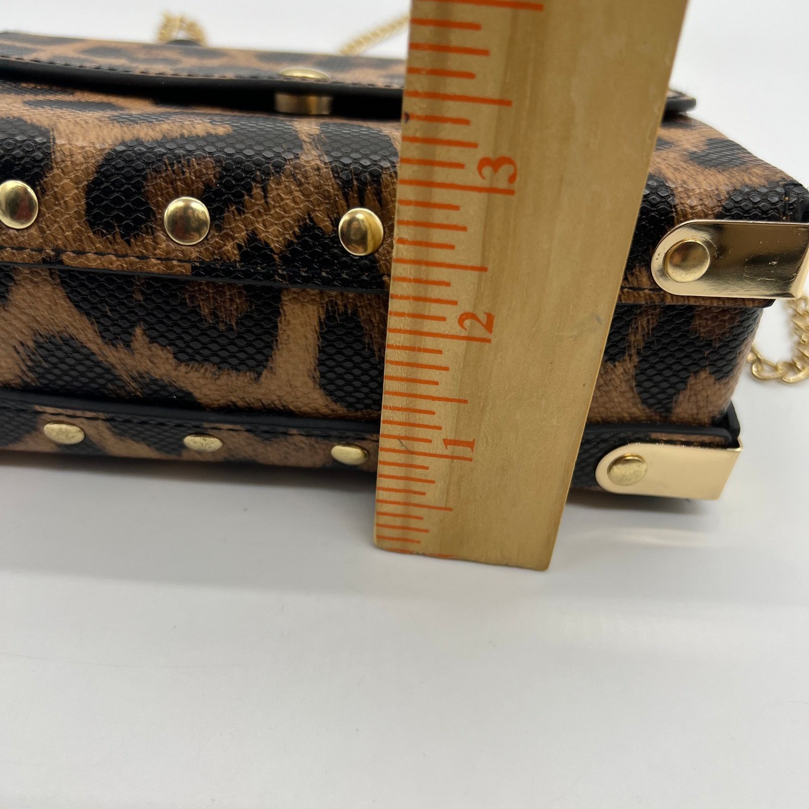 Other Womens Crossbody Bag Brown Leopard Chain Strap Small Purse Size ONE SIZE - 11 Thumbnail