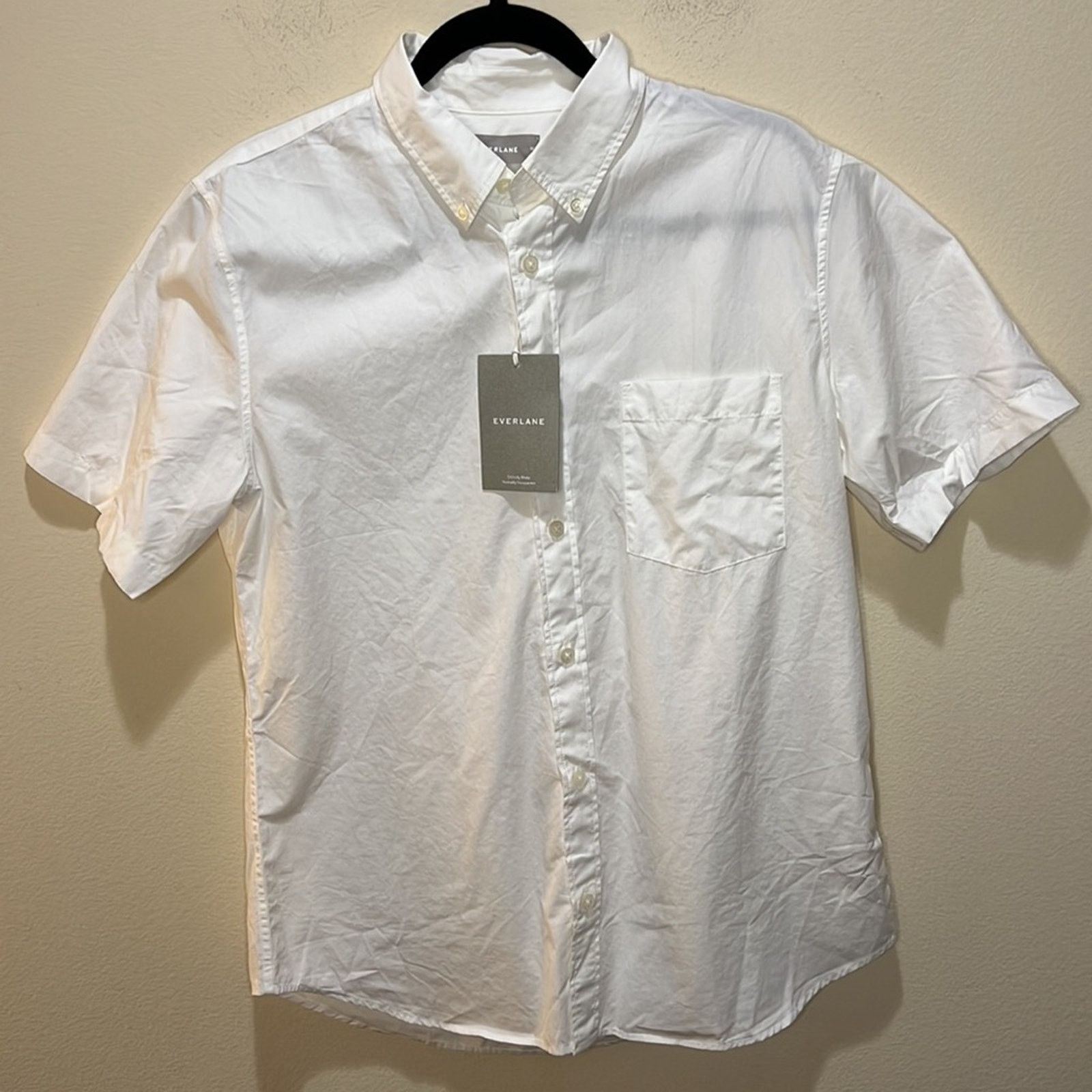 Everlane Everlane The Organic Short Sleeve Slim Fit - White Size M Size US M / EU 48-50 / 2 - 3 Thumbnail