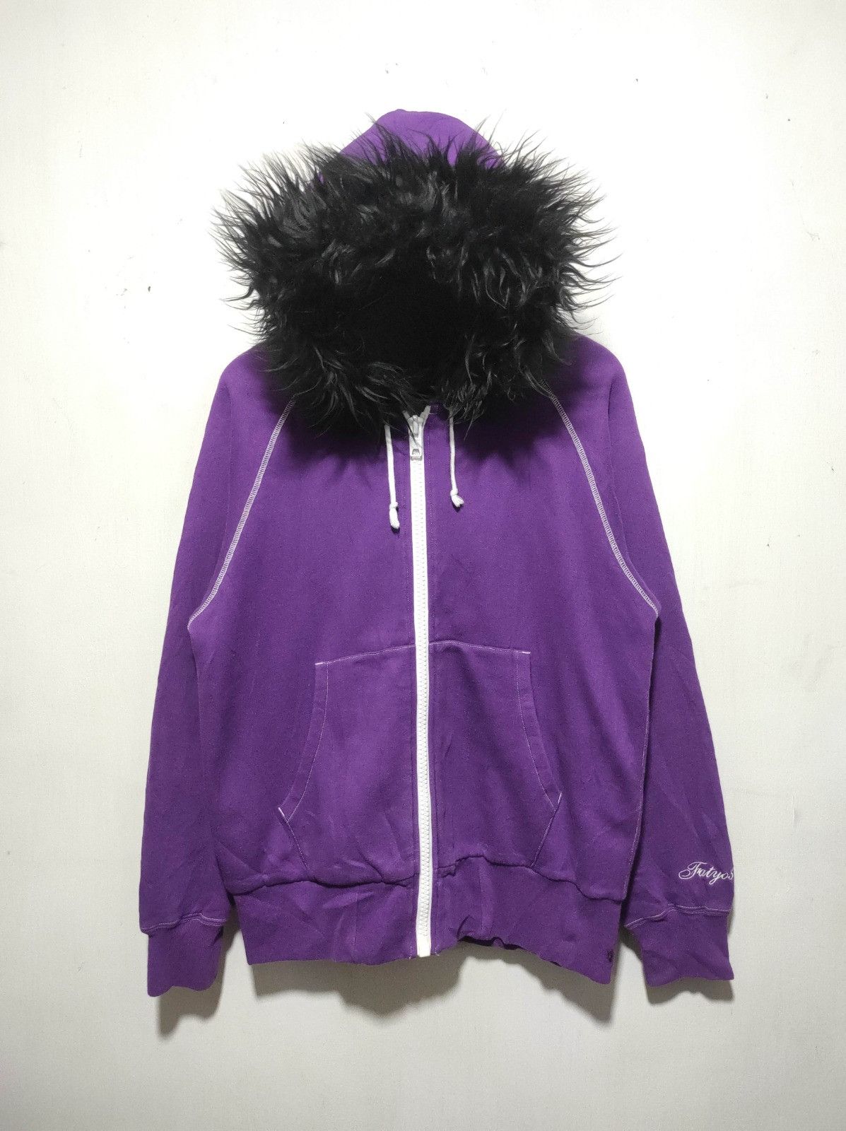 Japanese Brand Fat purple 🟣 zip fur hoodie ifsix LGB style Size US L / EU 52-54 / 3 - 2 Thumbnail