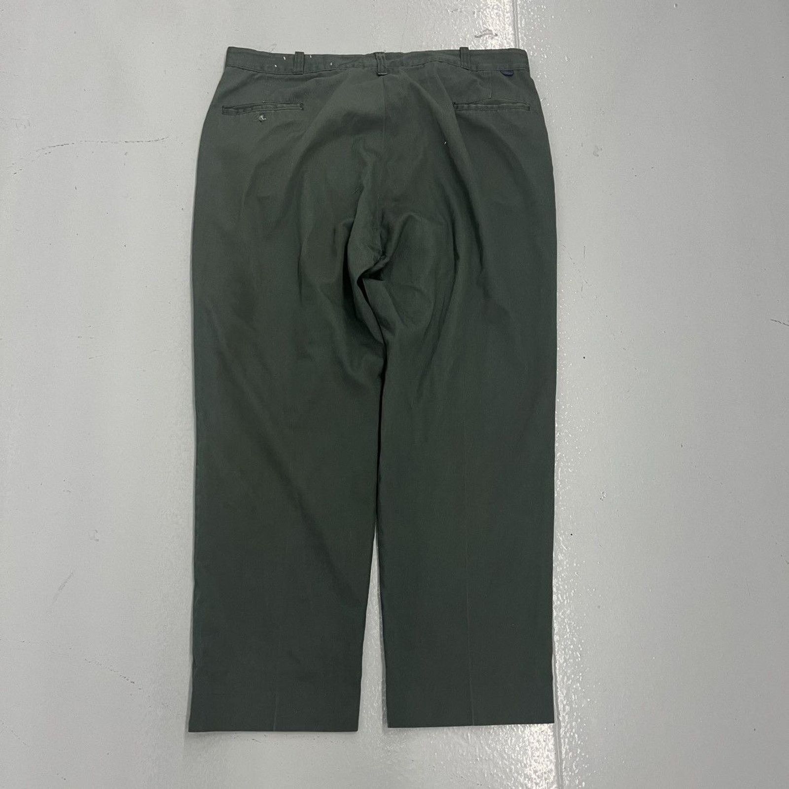Other Vintage 60s Green Sanforized Cotton Workwear Chinos 42x30 Size US 42 / EU 58 - 4 Thumbnail