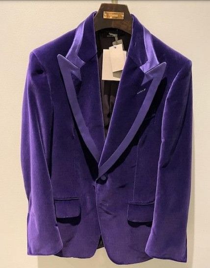 Tom Ford o1w1db10125 JEAPT2 Velvet Jacket in Blue Size US M / EU 48-50 / 2 - 1 Thumbnail