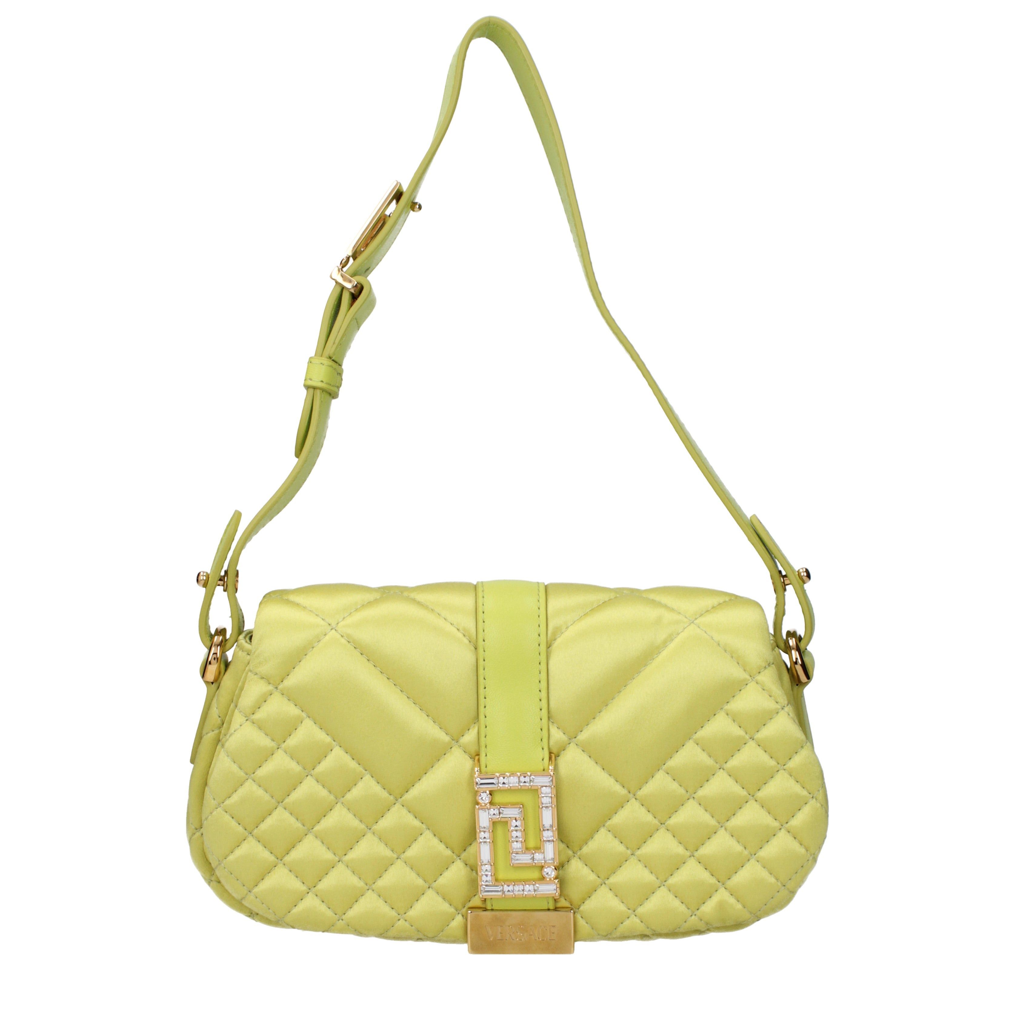 Versace Shoulder Bag In Satin in Black, Women's