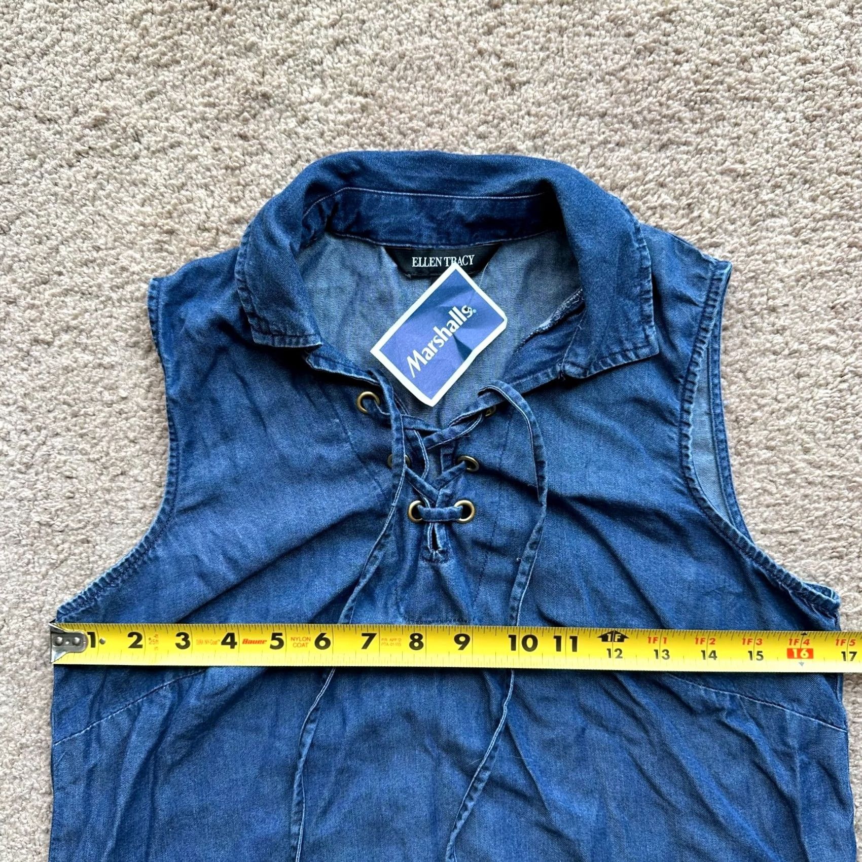 Ellen Tracy Ellen Tracy Blue Pullover Top Womens Small Sleeveless Lightweight Lyocell NWT Size S / US 4 / IT 40 - 7 Thumbnail