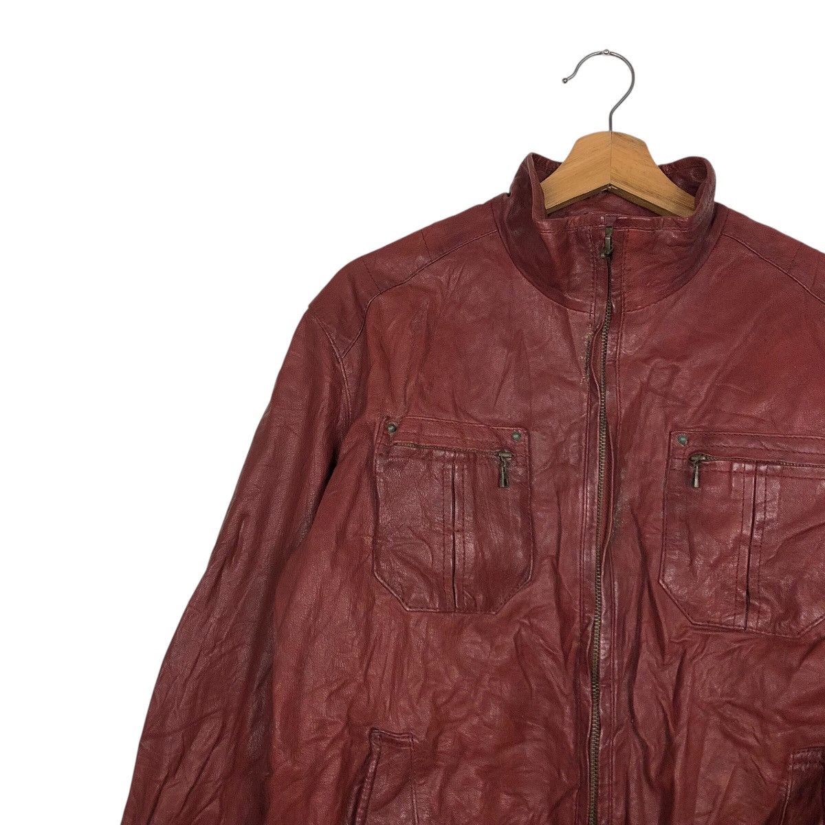 Japanese Brand 📌Vintage Biker Leather Jacket Santa Fe Bondage Issey Miyake Size US M / EU 48-50 / 2 - 8 Thumbnail