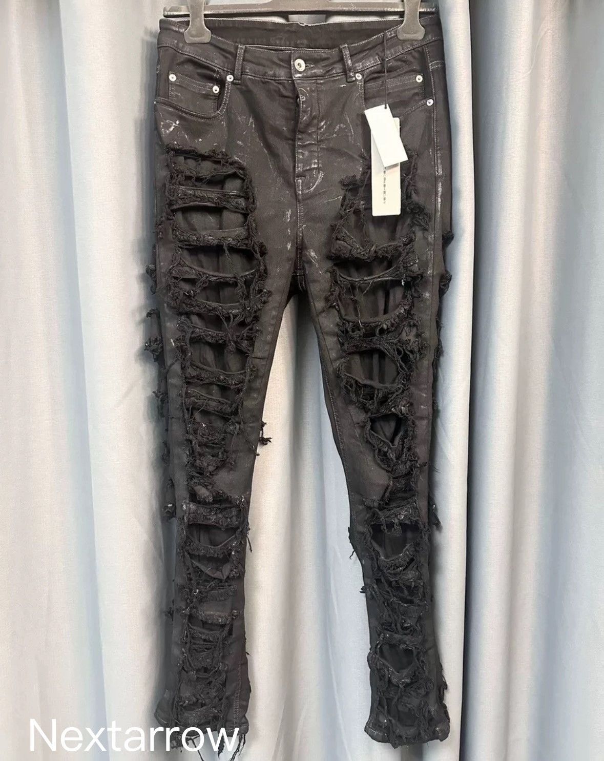 Rick Owens Rick owens 22fw Faced Perforated Jeans2412-Nextarrow Size US 33 - 1 Thumbnail
