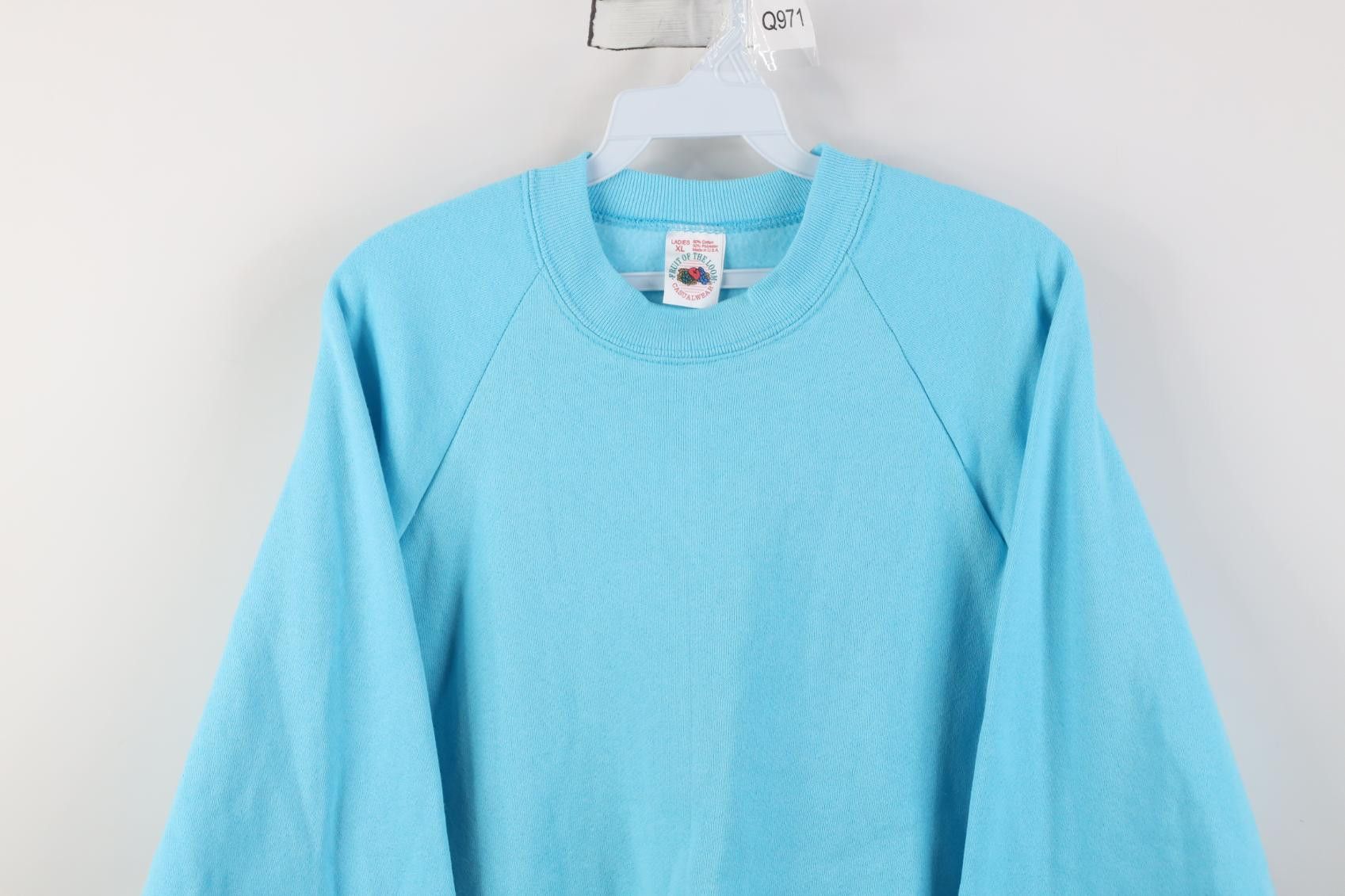 Vintage Vintage 90s Streetwear Raglan Crewneck Sweatshirt Blue USA Size XL / US 12-14 / IT 48-50 - 2 Thumbnail