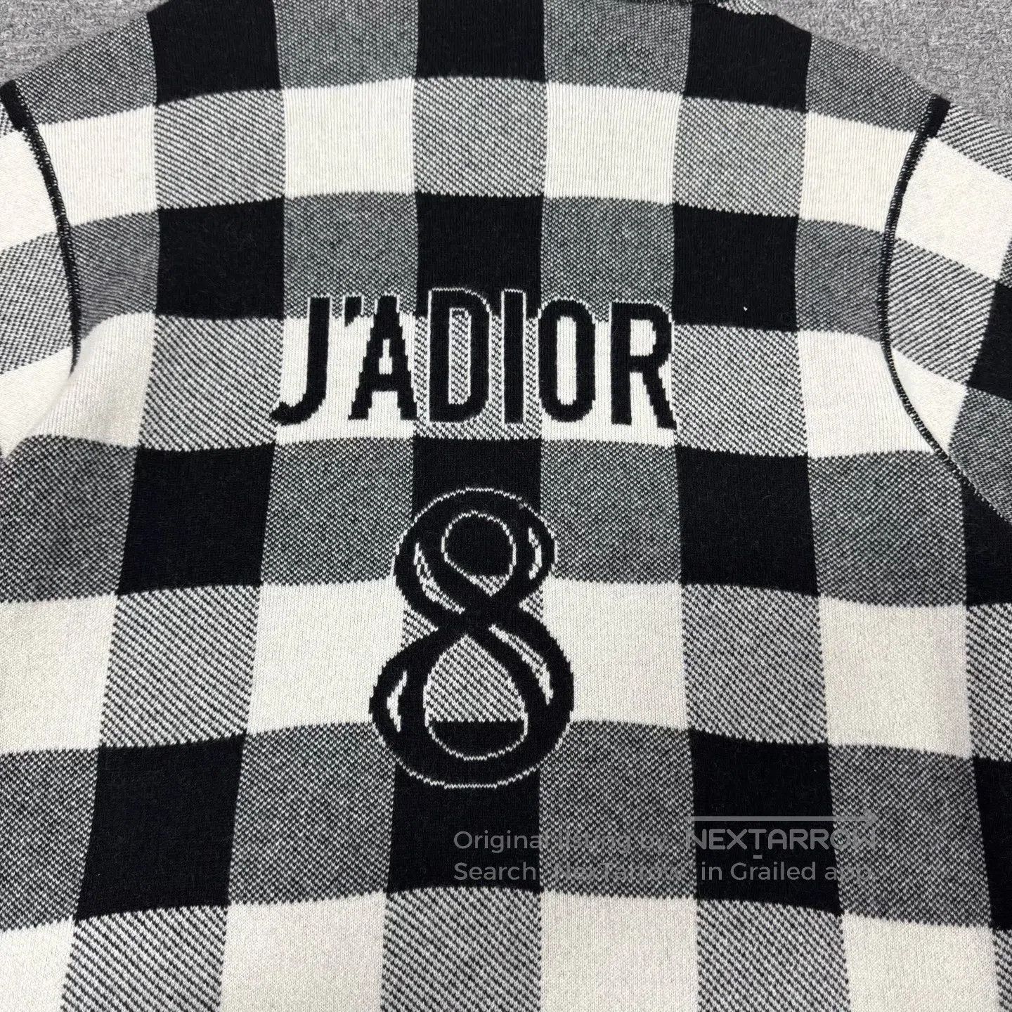 Dior Dior size 34 check Cashmere hooded short-sleeved knitted j Size S / US 4 / IT 40 - 3 Thumbnail