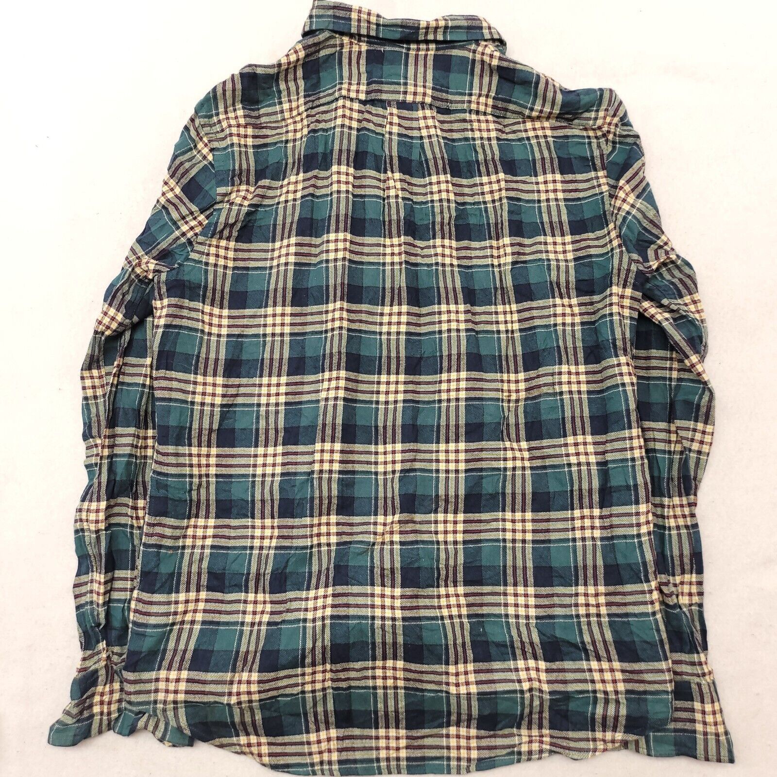 Old Navy Old Navy Madras Flannel Shirt Mens Size Medium Green Yellow Size US M / EU 48-50 / 2 - 10 Thumbnail