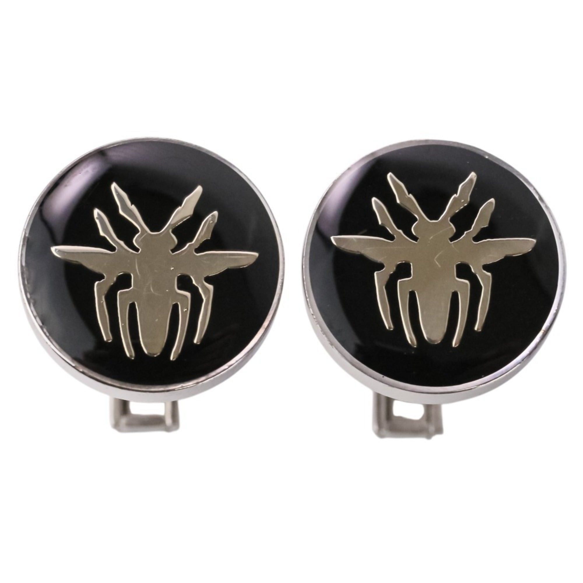 Christian Dior Monsieur DIOR HOMME AG925 Bee Cufflinks, Black and Silver Color, Men's Size ONE SIZE - 1 Thumbnail