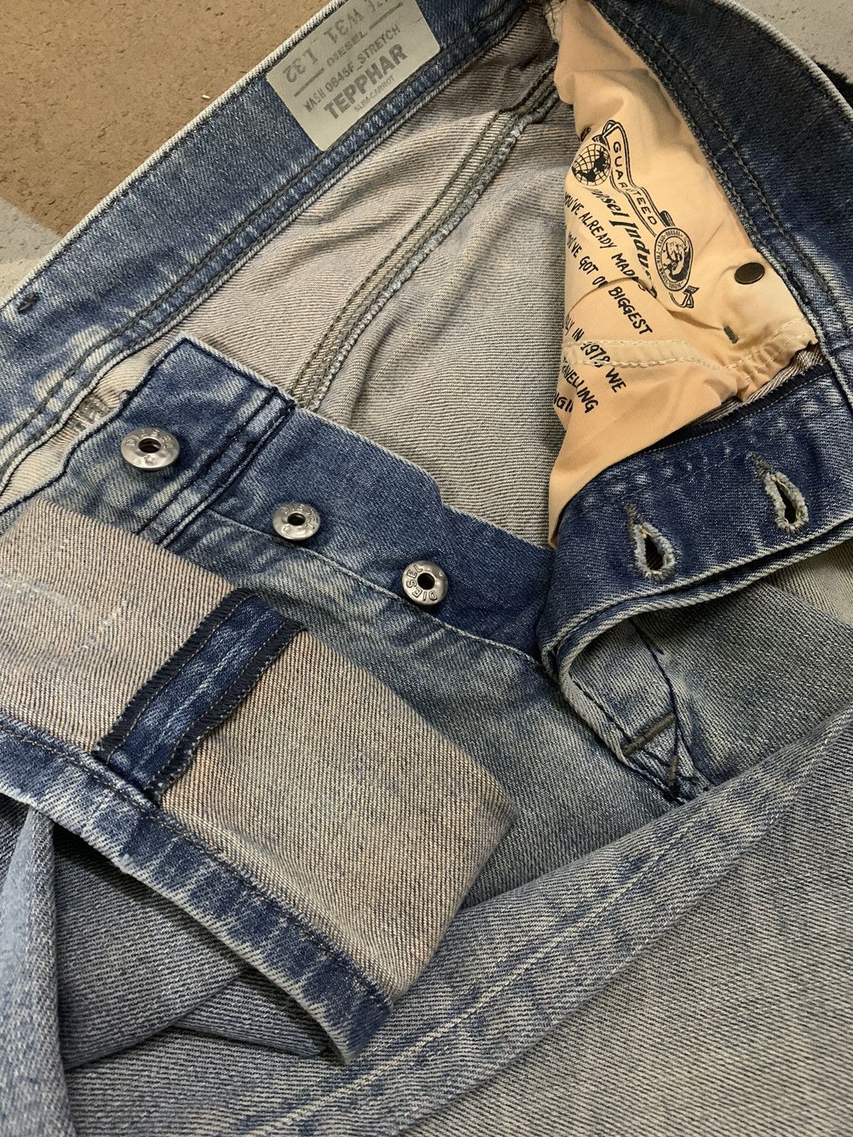 Diesel Vintage Diesel Industry Tepphar Mud Wash Ripped Grunge Jeans Size US 32 / EU 48 - 19 Thumbnail