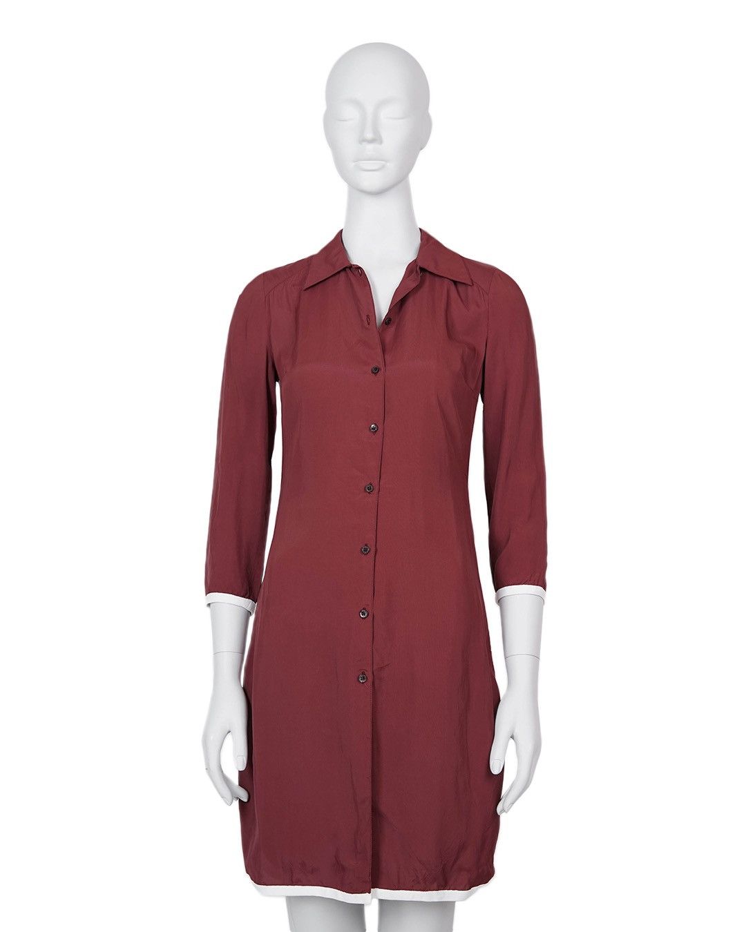 Miu Miu Miu Miu S/S2000 Burgundy Runway Dress Size XS / US 0-2 / IT 36-38 - 2 Thumbnail