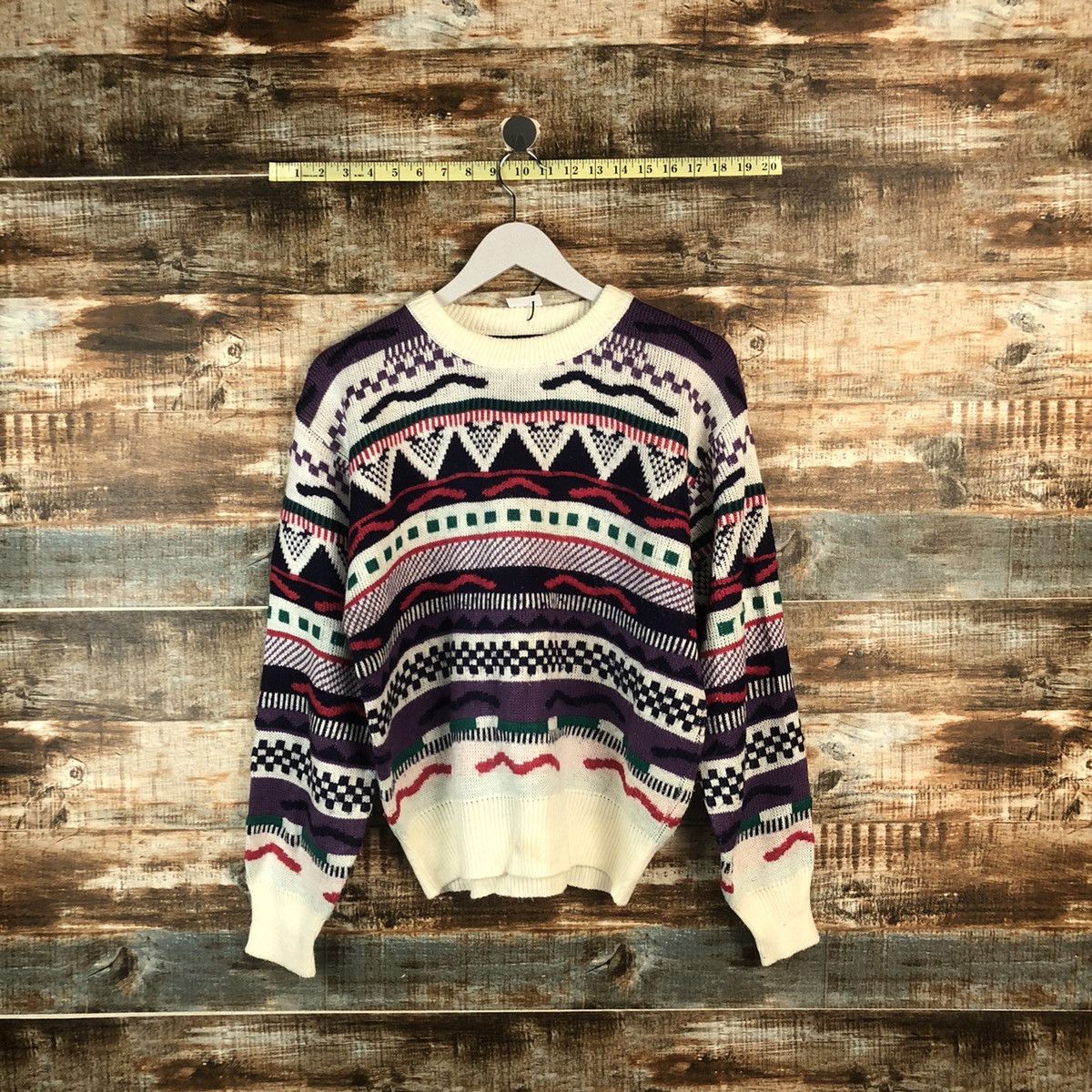 Homespun Knitwear Japan art design vintage Purple Knitwear #A2006 Size US S / EU 44-46 / 1 - 1 Thumbnail