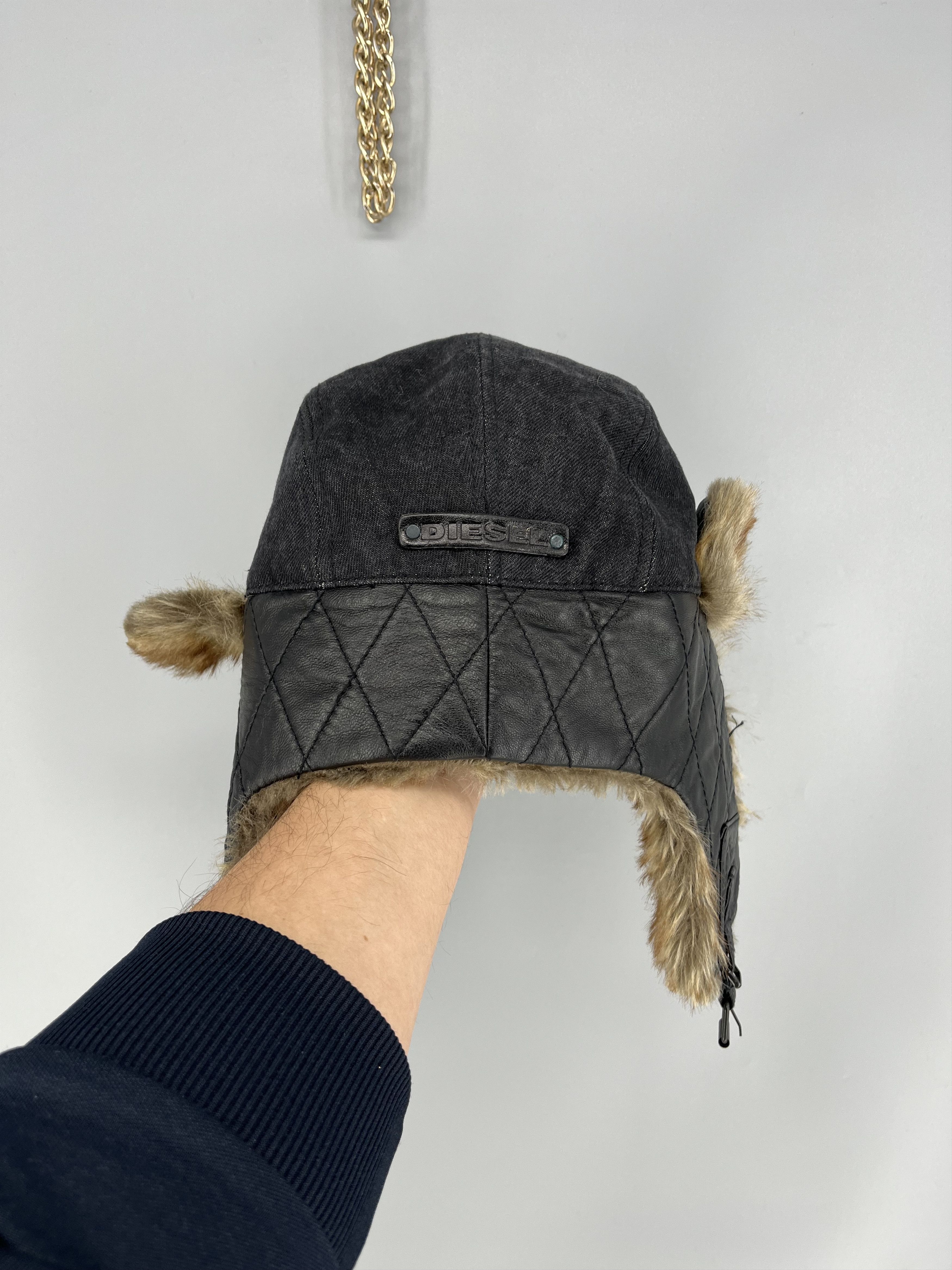 Diesel Diesel Men Cotton Lamb leather Flight Cap Luxury Sleek Casua Size US M / EU 48-50 / 2 - 6 Thumbnail
