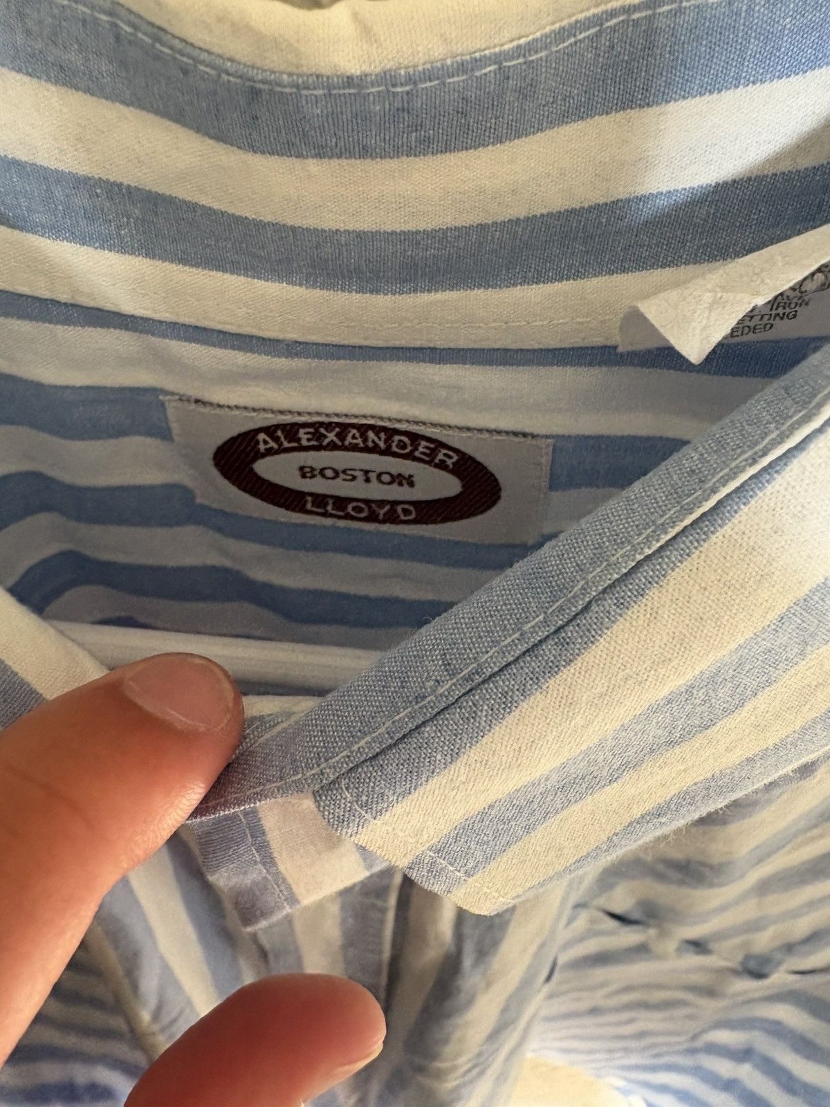 Vintage Alexander Lloyd Boston Striped Short Sleeve Button-Down Size US XL / EU 56 / 4 - 4 Thumbnail