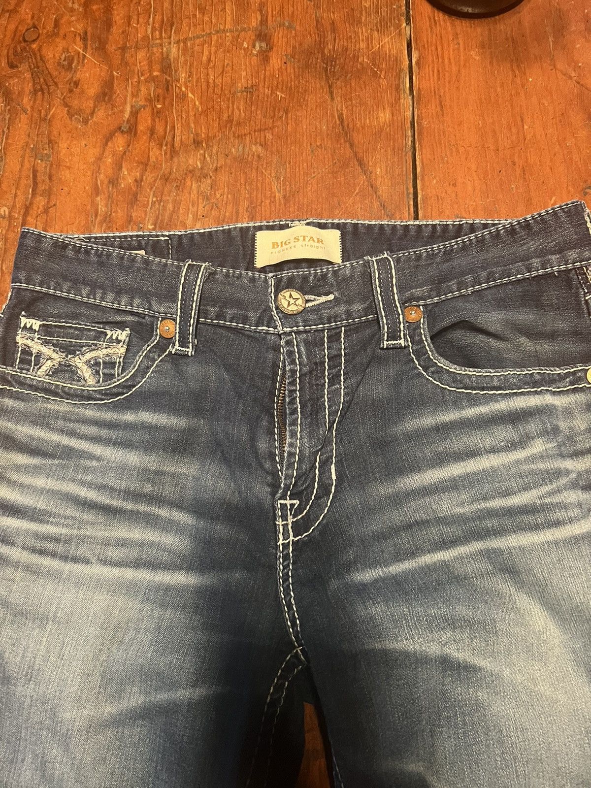 Big Star × Designer Big Star Bootcut Jeans Size US 33 - 2 Thumbnail