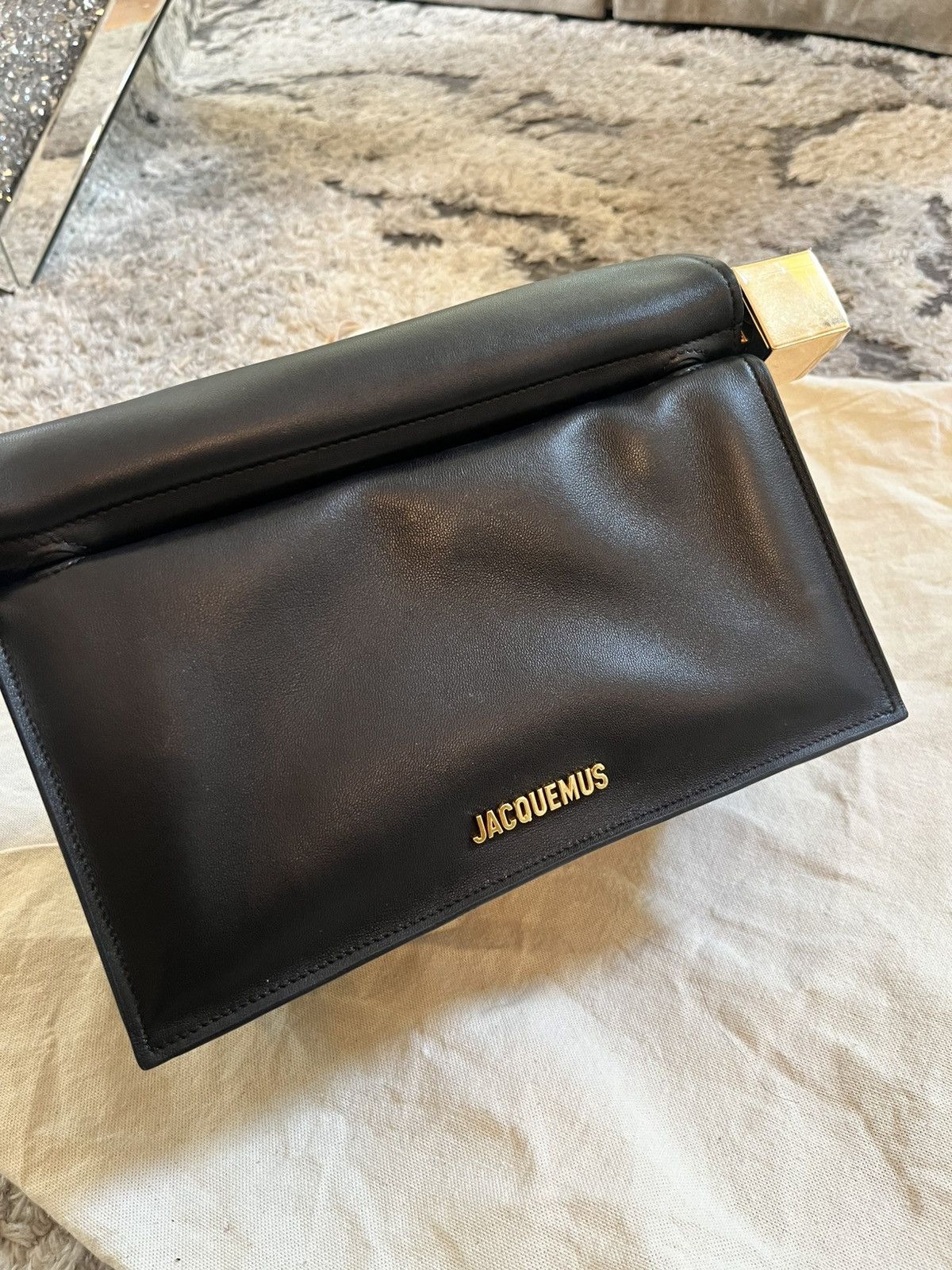 Jacquemus Jacquemus Black Les Classiques “The Rond Carre” Clutch Size ONE SIZE - 2 Thumbnail
