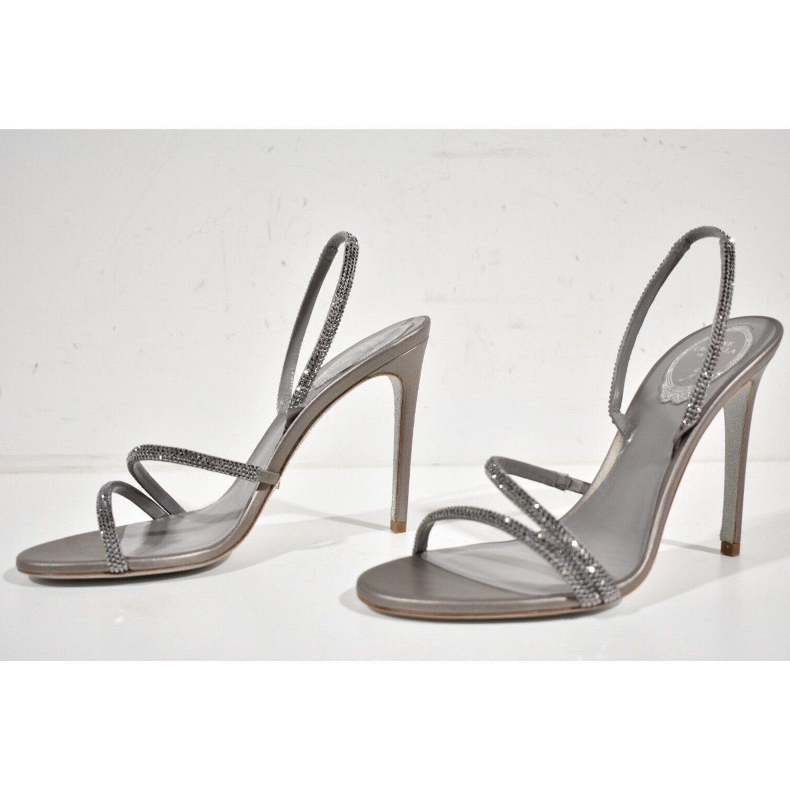 Rene Caovilla Irina Crystal Strass Slingback Strap Sandal Heel Pump 36 Size US 6 / IT 36 - 9 Thumbnail