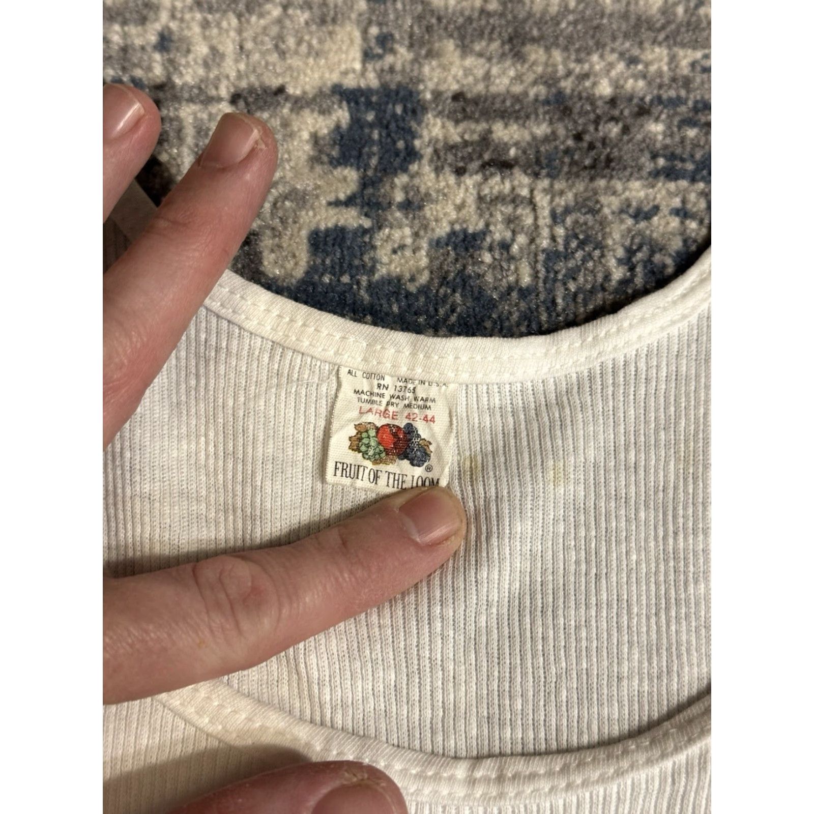 Fruit Of The Loom VINTAGE Keith Haring Paradise Garage Party Invitation Tank Top Shirt 80s Mens White Size L Size US L / EU 52-54 / 3 - 4 Thumbnail