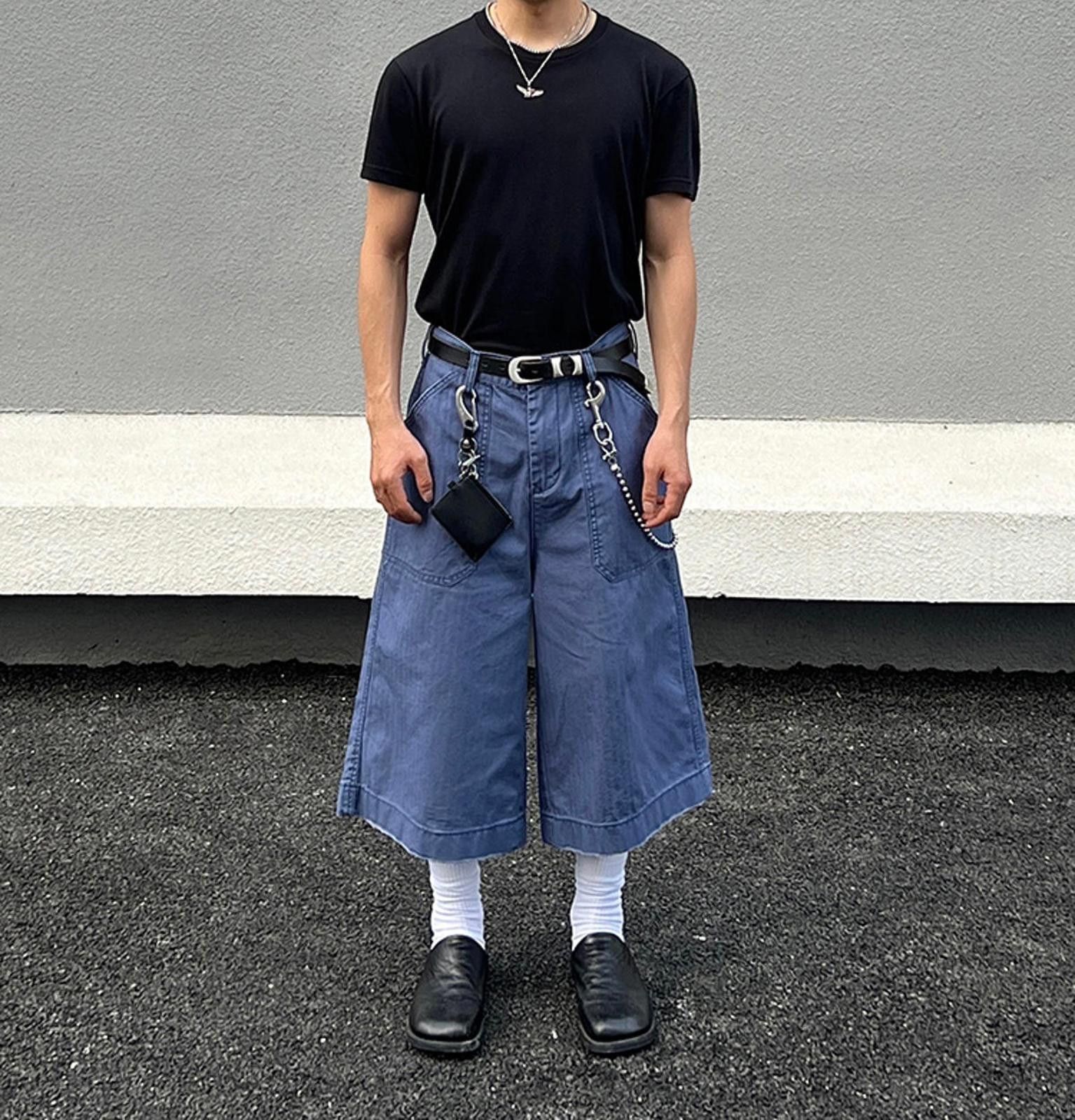 Jean × Vintage Blue Oversized Cargo Shorts Size US 32 / EU 48 - 4 Thumbnail