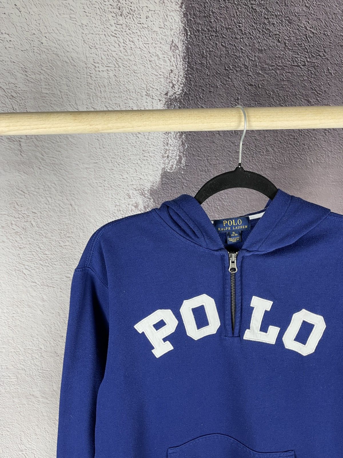 Polo Ralph Lauren Polo Ralph Lauren blue big logo 1/4 zip hoodie Size US S / EU 44-46 / 1 - 3 Thumbnail