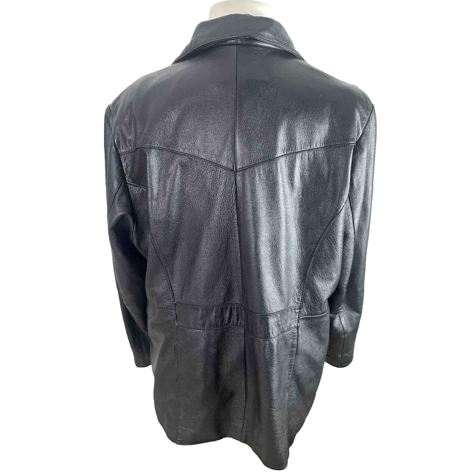 Vintage VINTAGE Wilsons Leather Women's Jacket 3XL Black Moto Biker Motorcycle Bomber Jacket Womens 3XL Black Motorcycle Vintage Wilsons Leather Size XXL / US 16-18 / IT 52-54 - 3 Thumbnail