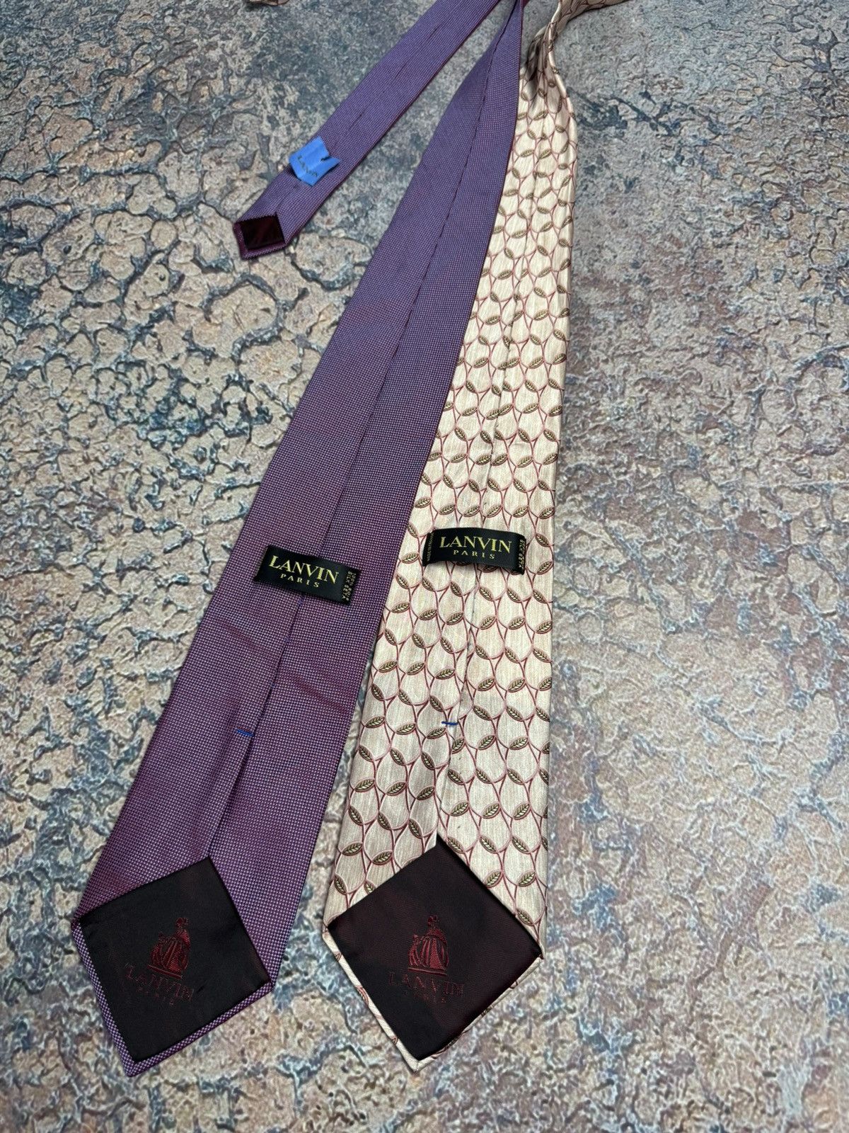 Lanvin Luxury Two Tie Vintage LANVIN PARIS Size ONE SIZE - 1 Thumbnail