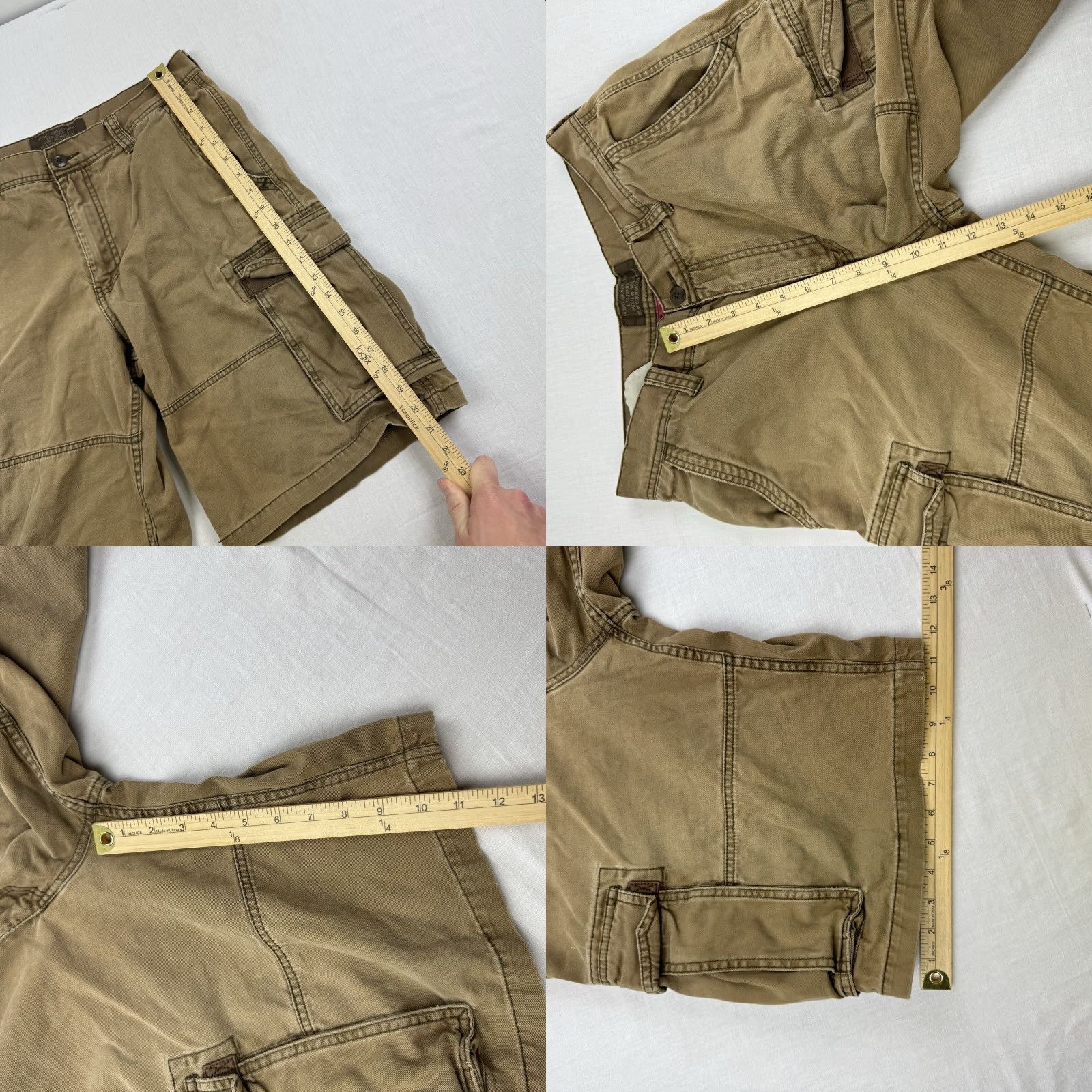 Old Navy VINTAGE Old Navy Cargo Shorts Men 33 Brown Casual Grunge Y2K 90s Skater Bags Baggy Size US 33 - 8 Thumbnail