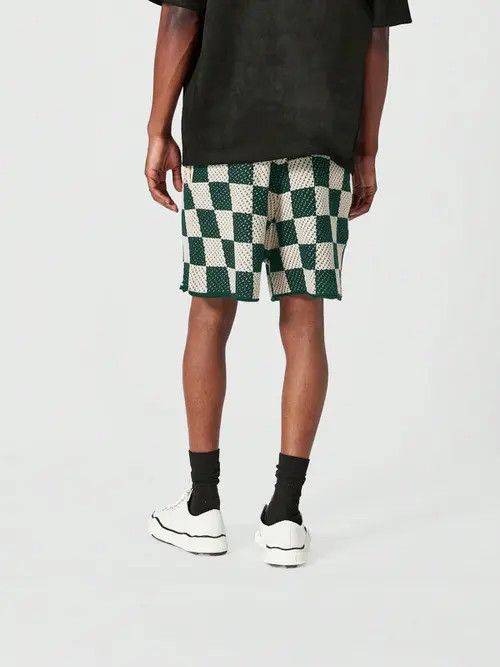 Japanese Brand × Vintage Crochet Knit Drop Shorts Vintage Size US 34 / EU 50 - 3 Thumbnail