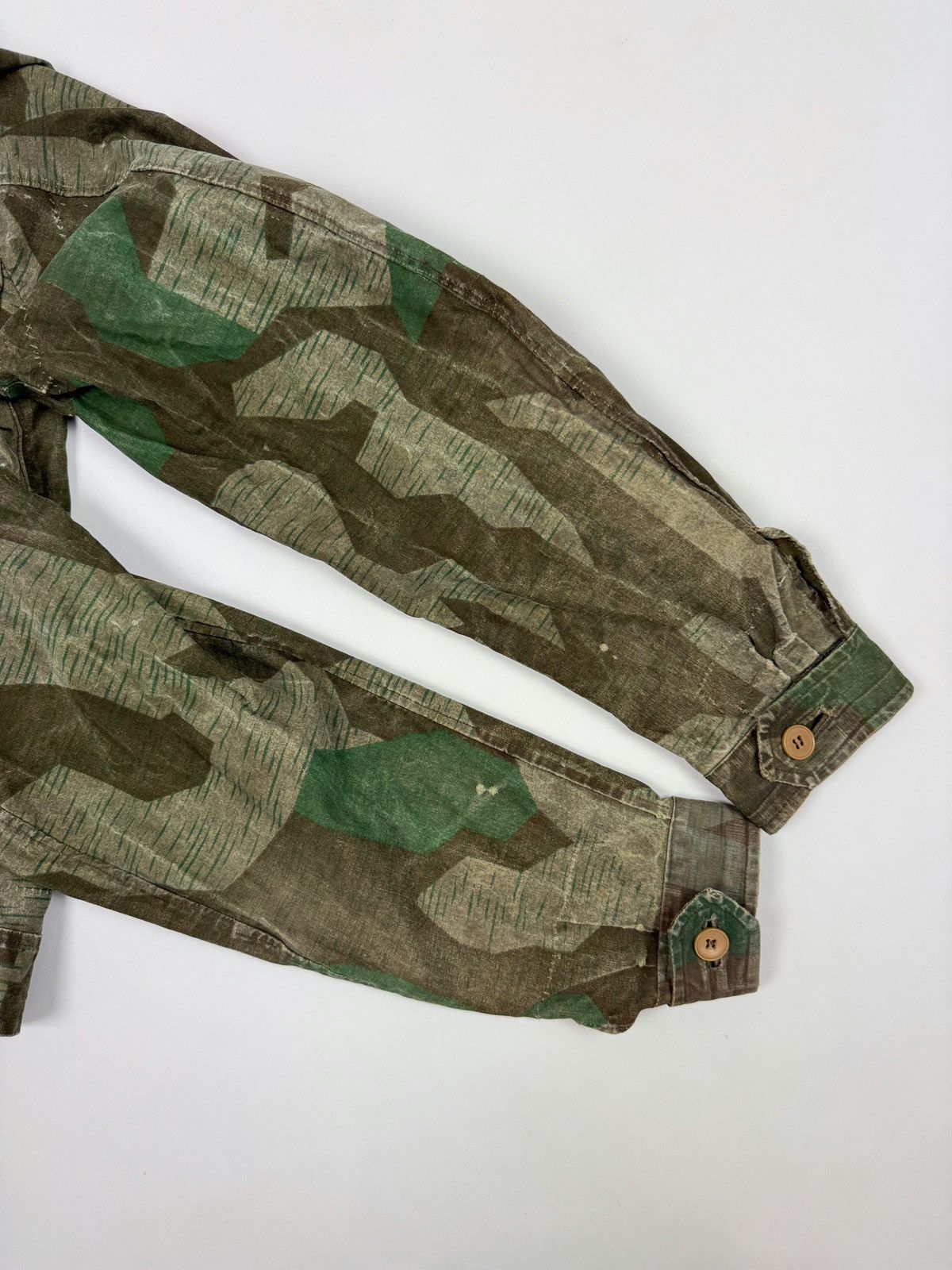 Vintage 40s 50s WW2 German Splinter Camo Heer Cyclist Rider Jacket Size US S / EU 44-46 / 1 - 14 Thumbnail