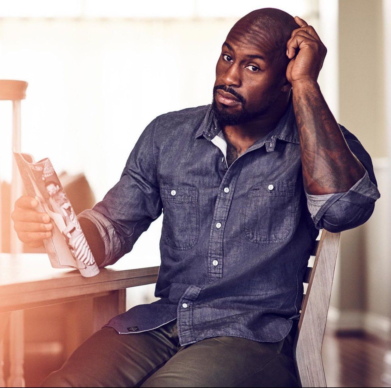 Trumaker Trumaker & Company Japanese Denim Indigo Linen Cotton Shirt ...