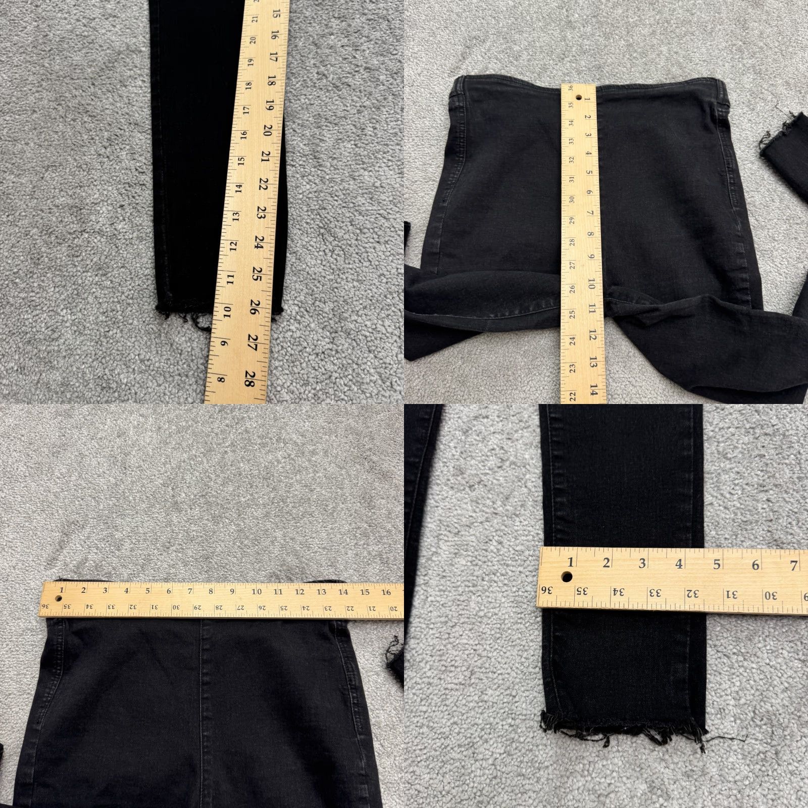 Free People Free People Jeans Jegging 29 Black High Rise Pull-On Slim Stretch Denim Women's Size 29" - 8 Thumbnail