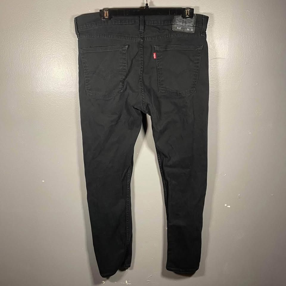 Levi's Levi's 510 Black Denim Jeans (36) Size US 36 / EU 52 - 2 Thumbnail