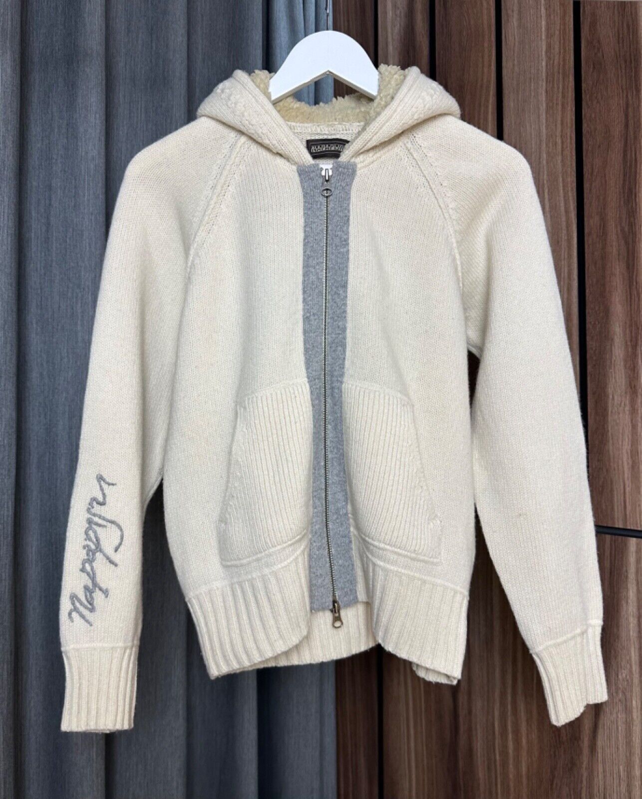 Napapijri Women Wool Jacket Hoodie Sweater L
