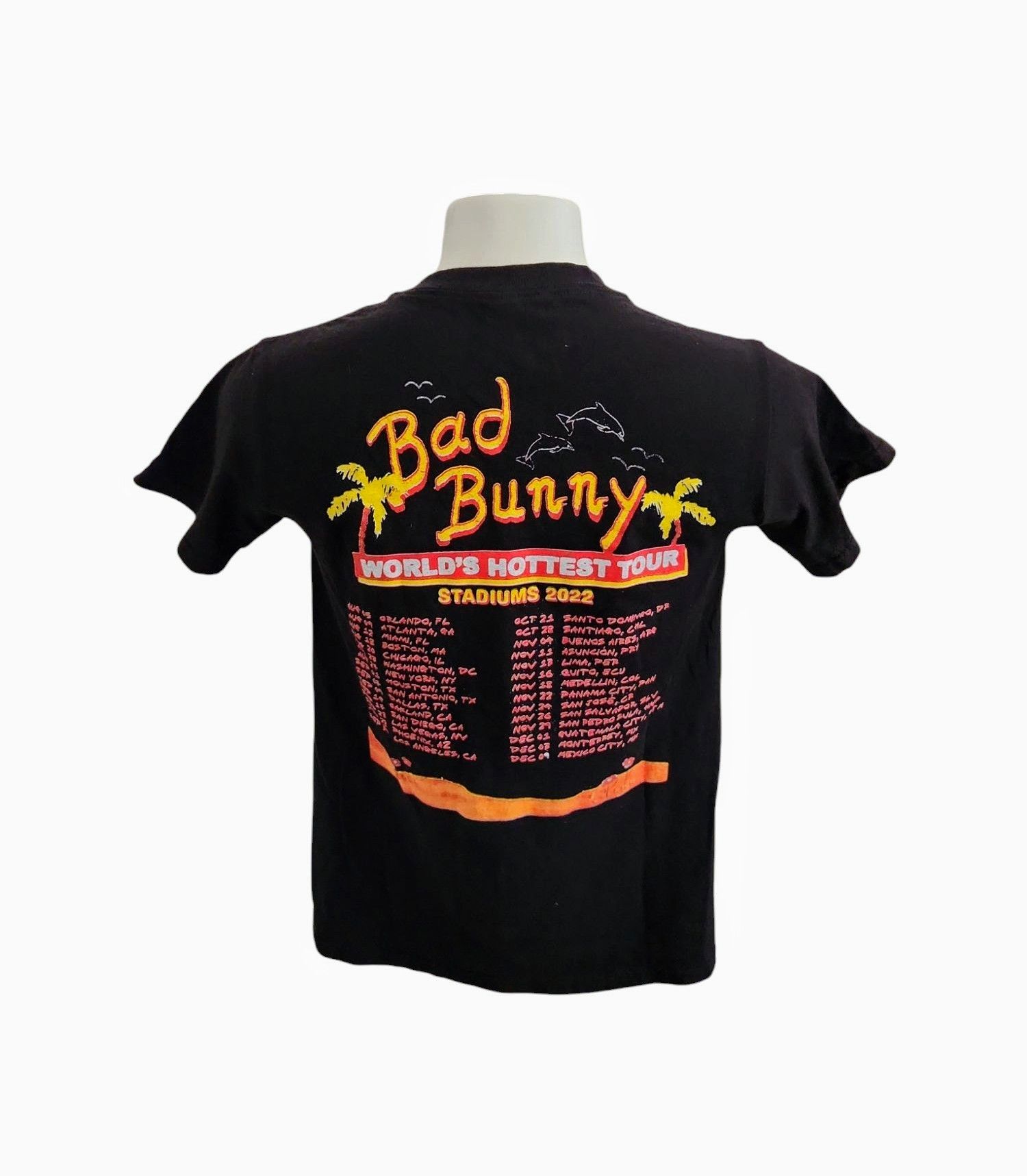 Band Tees Bad Bunny World's Hottest Tour 2022 Official Merch sz small Size US S / EU 44-46 / 1 - 2 Thumbnail