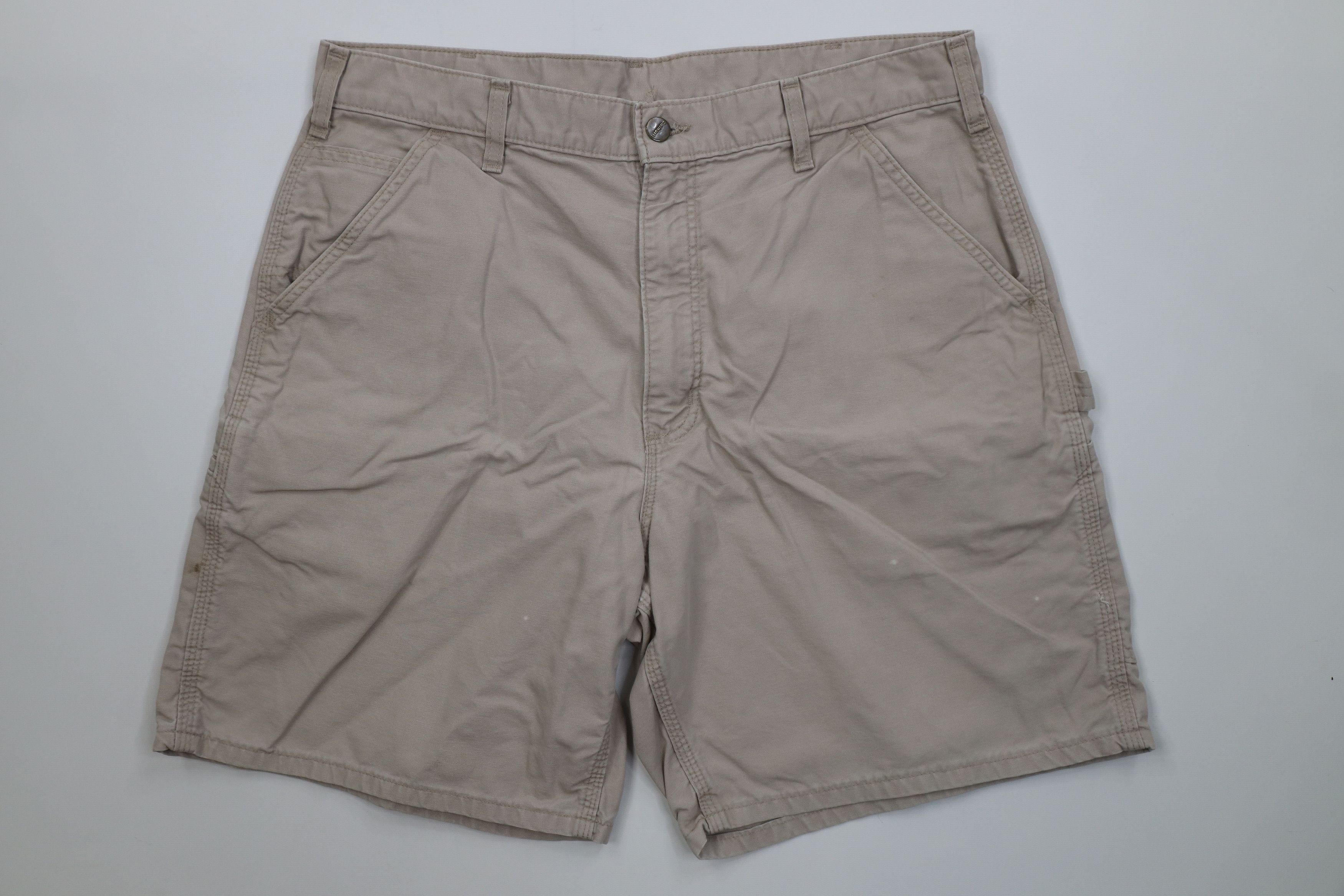 Carhartt Vintage Y2K Carhartt Above Knee Relaxed Fit Shorts Beige Size US 36 / EU 52 - 1 Thumbnail
