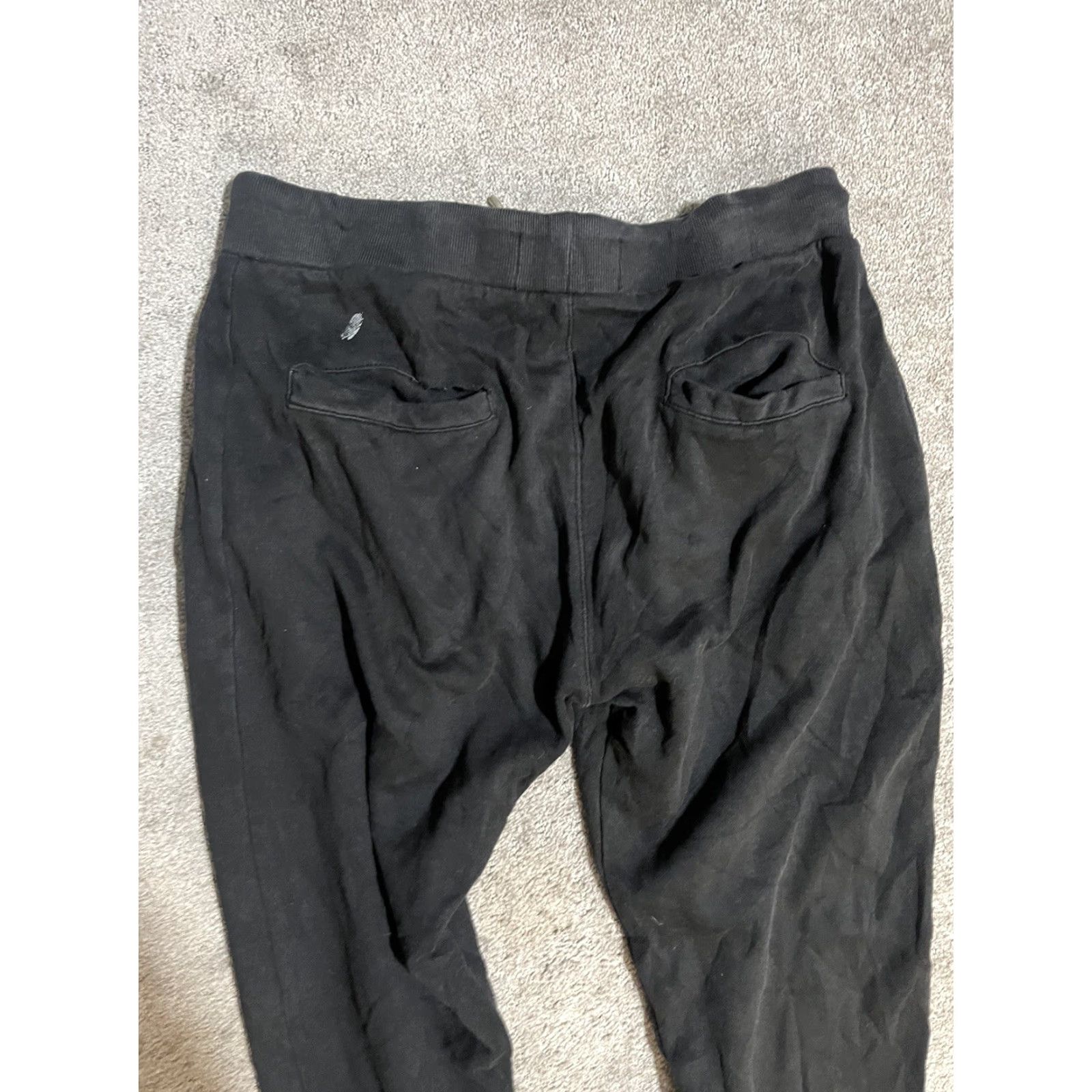 Zara Zara Essentials Daily Outfit Jogger Pants Skinny Black Womens SZ Large Flaw Size 36" / US 14 / IT 50 - 4 Thumbnail