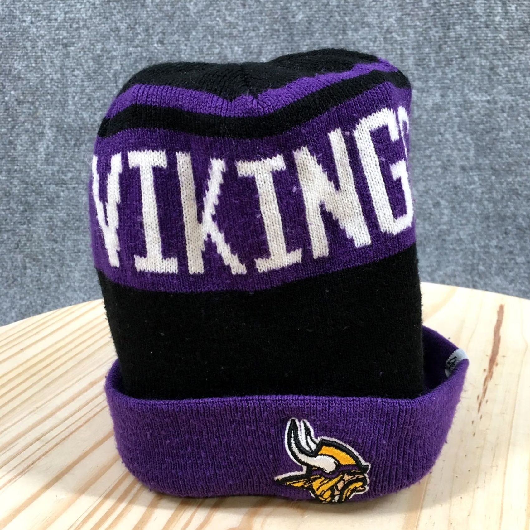 47 47 Minnesota Vikings NFL Winter Beanie Hat Unisex Purple OS Knitted Acrylic Size ONE SIZE - 2 Thumbnail
