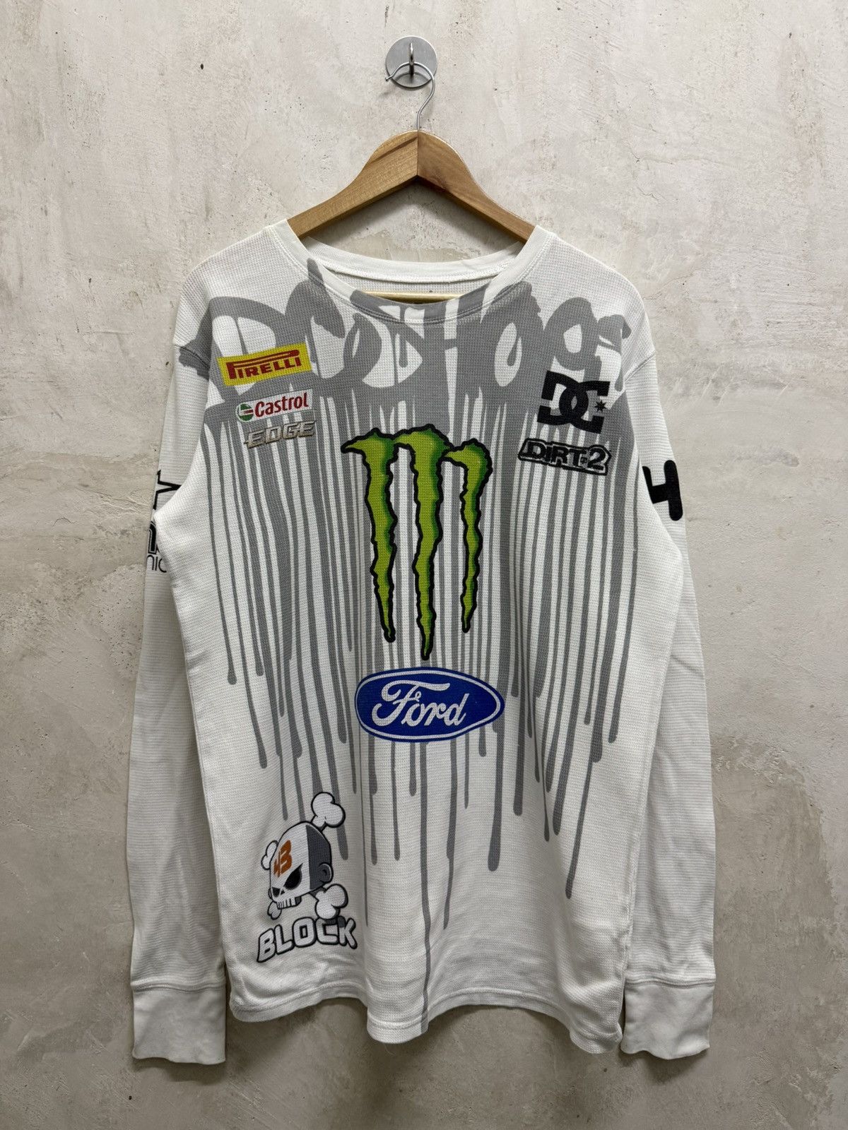 DC 2000s Dc Shoe x Ken Block 43 x Monster Energy Waffle LS Tees Size US M / EU 48-50 / 2 - 1 Thumbnail