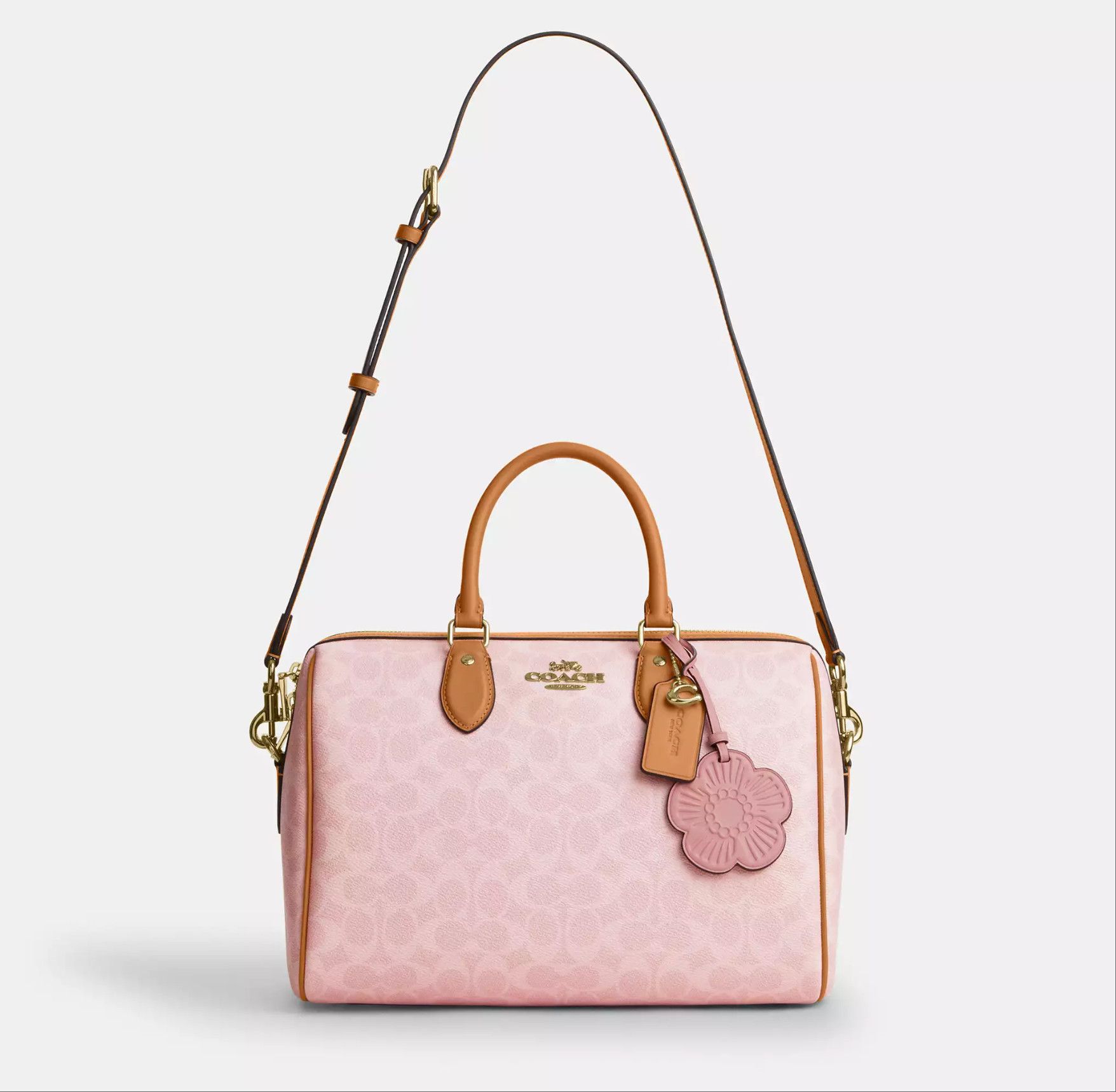 Coach Rowan Large Satchel Bag In Signature Canvas With Charms Size ONE SIZE - 13 Thumbnail