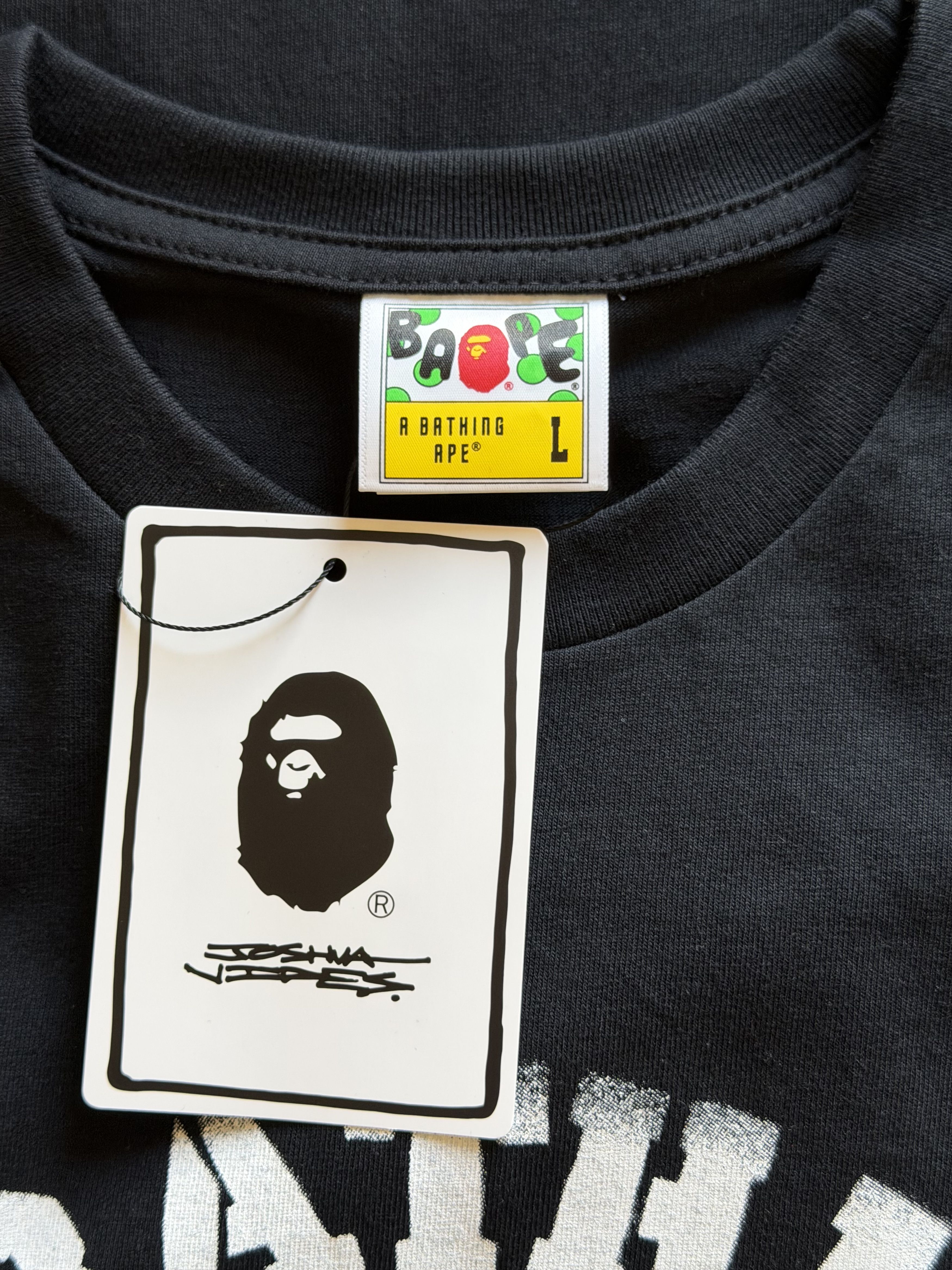 Bape Joshua Vides Bape College Logo Long Sleeve Tee in Black Size US L / EU 52-54 / 3 - 5 Thumbnail