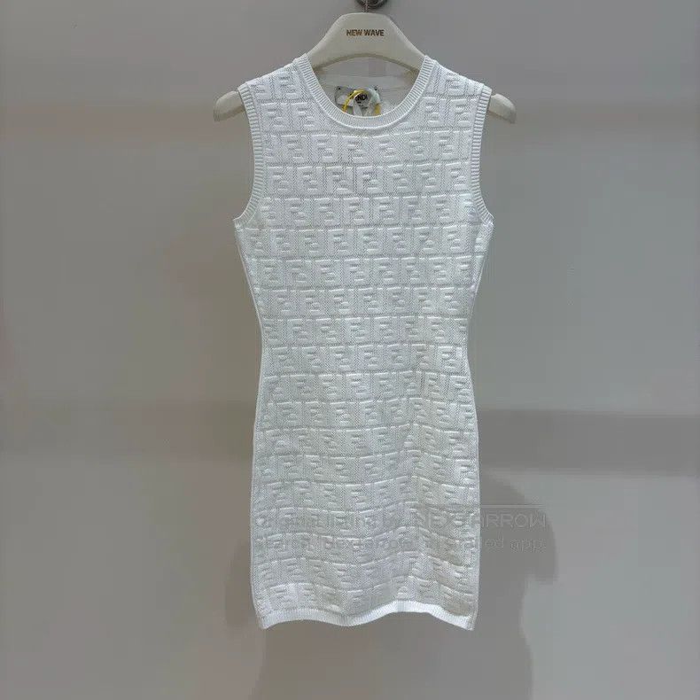 Fendi Fendi Double F Letter Logo Slim Fit Knitted Hollow-out Sle Size XS / US 0-2 / IT 36-38 - 1 Thumbnail