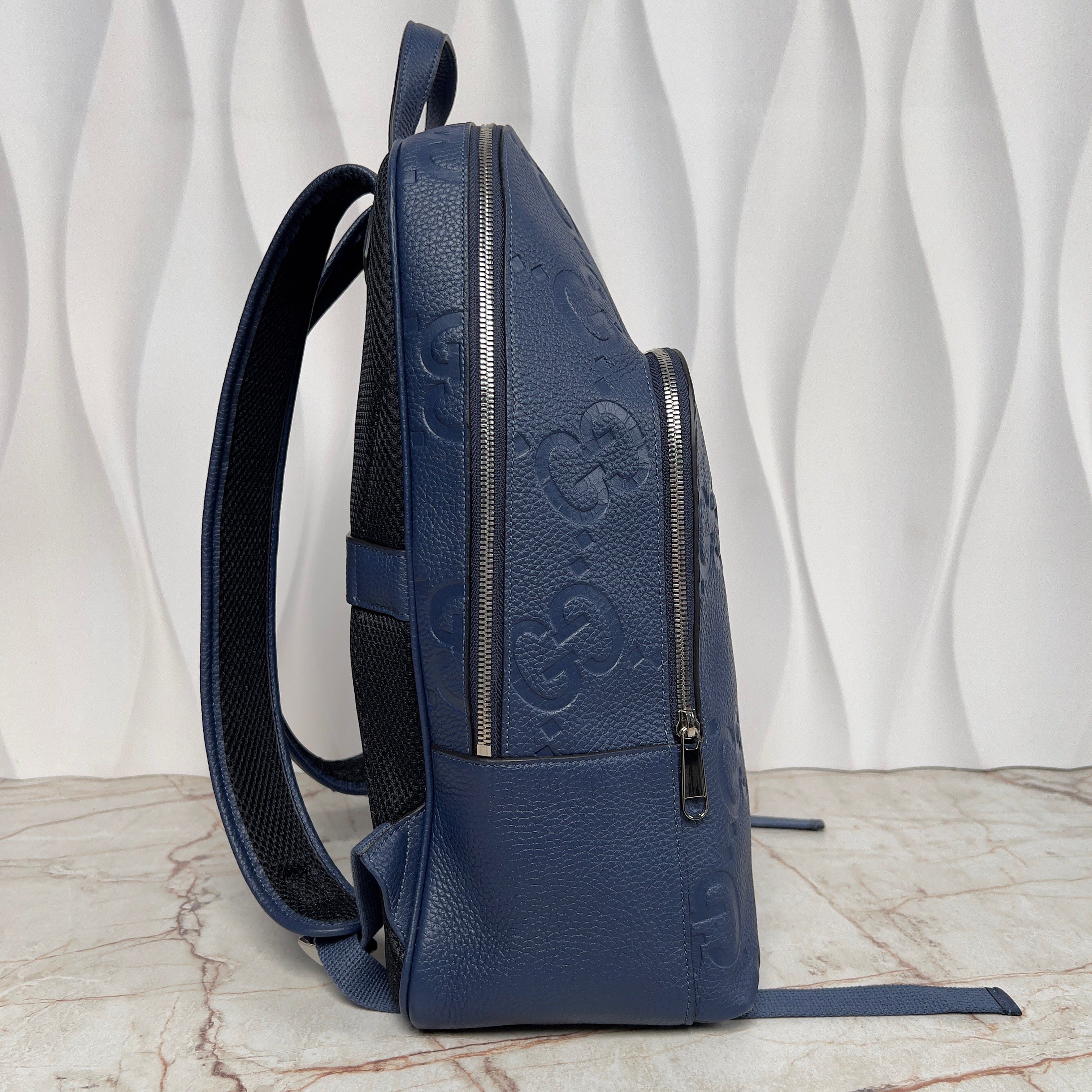 Gucci RRP$3550 Medium Jumbo GG Guccissima Backpack Grain Leather Size ONE SIZE - 5 Thumbnail